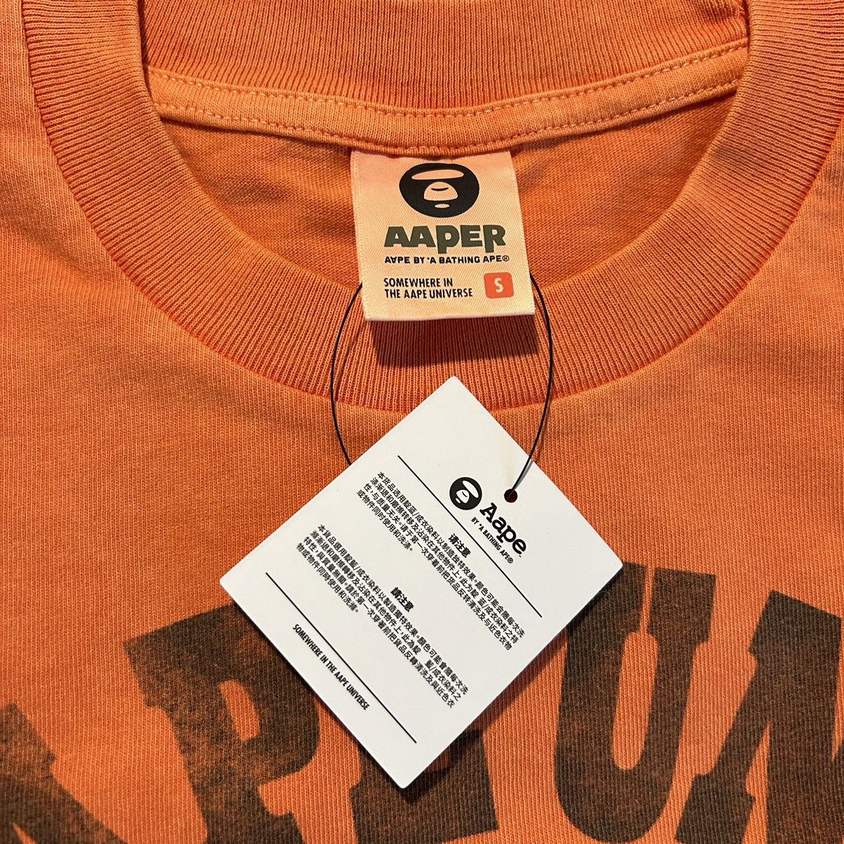 Aape AAPE Orange Astronaut Tee Size US S / EU 44-46 / 1 - 8 Thumbnail