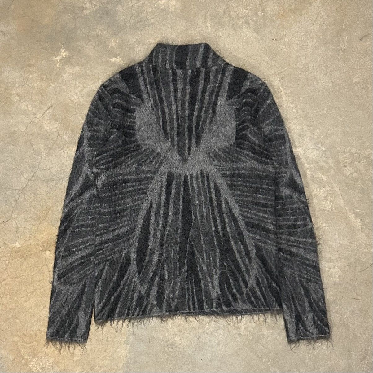 Designer × Emporio Armani Archival Emporio Armani Mohair Shaggy Patterned Sweater Size US S / EU 44-46 / 1 - 8 Thumbnail