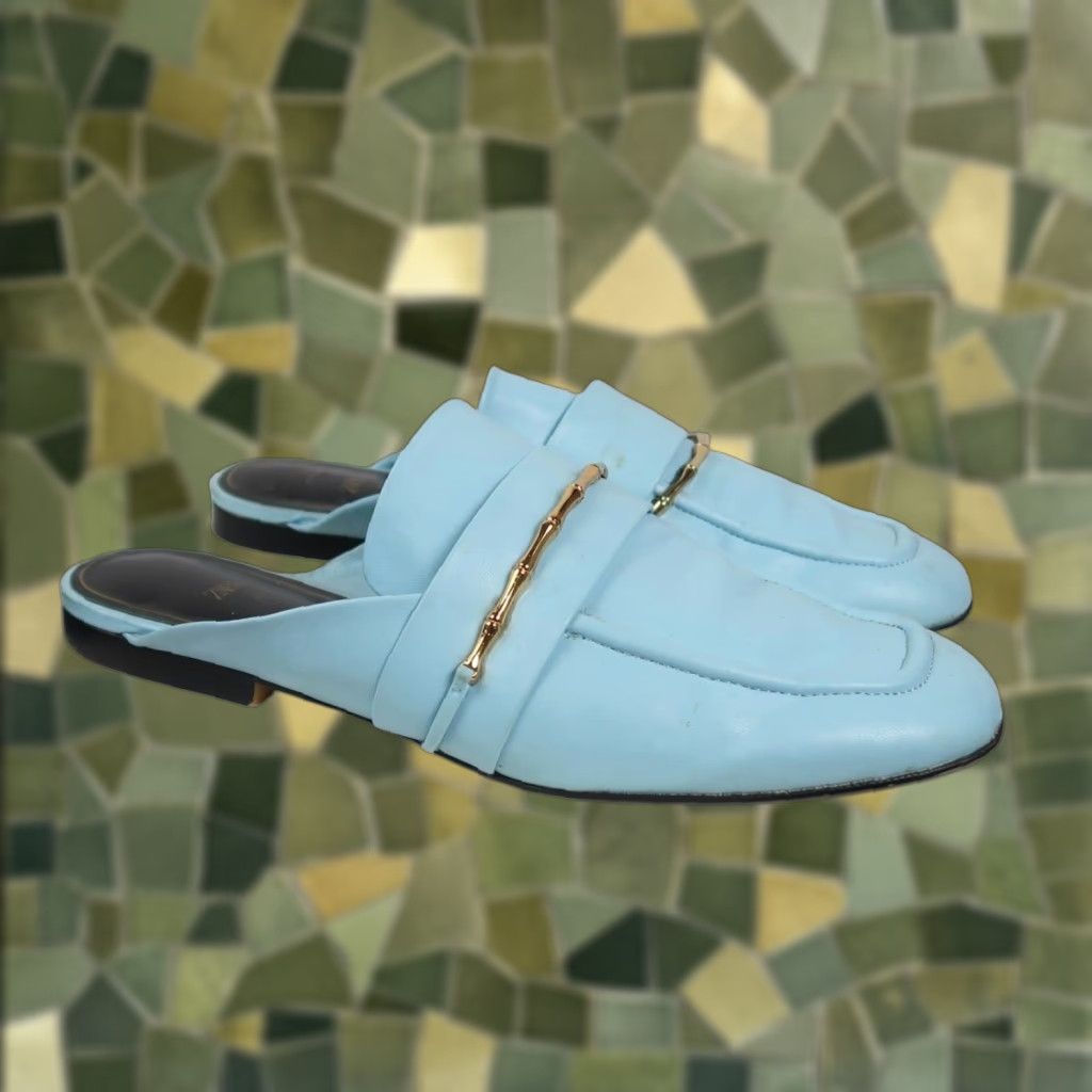 Zara ZARA BLUE LEATHER LOAFER FLATS EU 39 SIZE 8 USER: ZARA BLUE LEATHER LOAFER FLATS EU 39 SIZE 8 Size US 8 / IT 38 - 1 Thumbnail