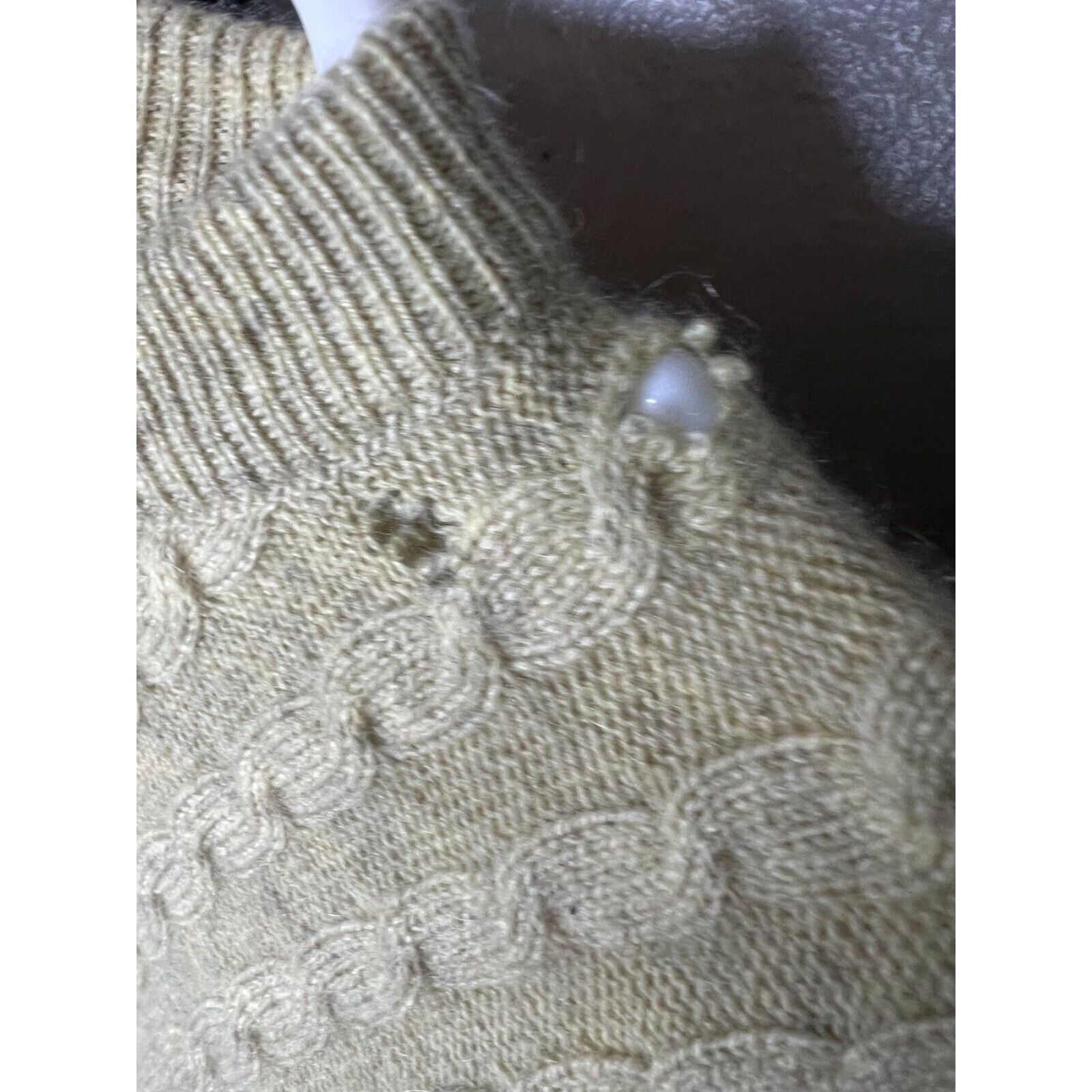 Autumn Cashmere Autumn Cashmere Women's 100% Pure Cashmere Beige Cardigan T Size M / US 6-8 / IT 42-44 - 3 Thumbnail