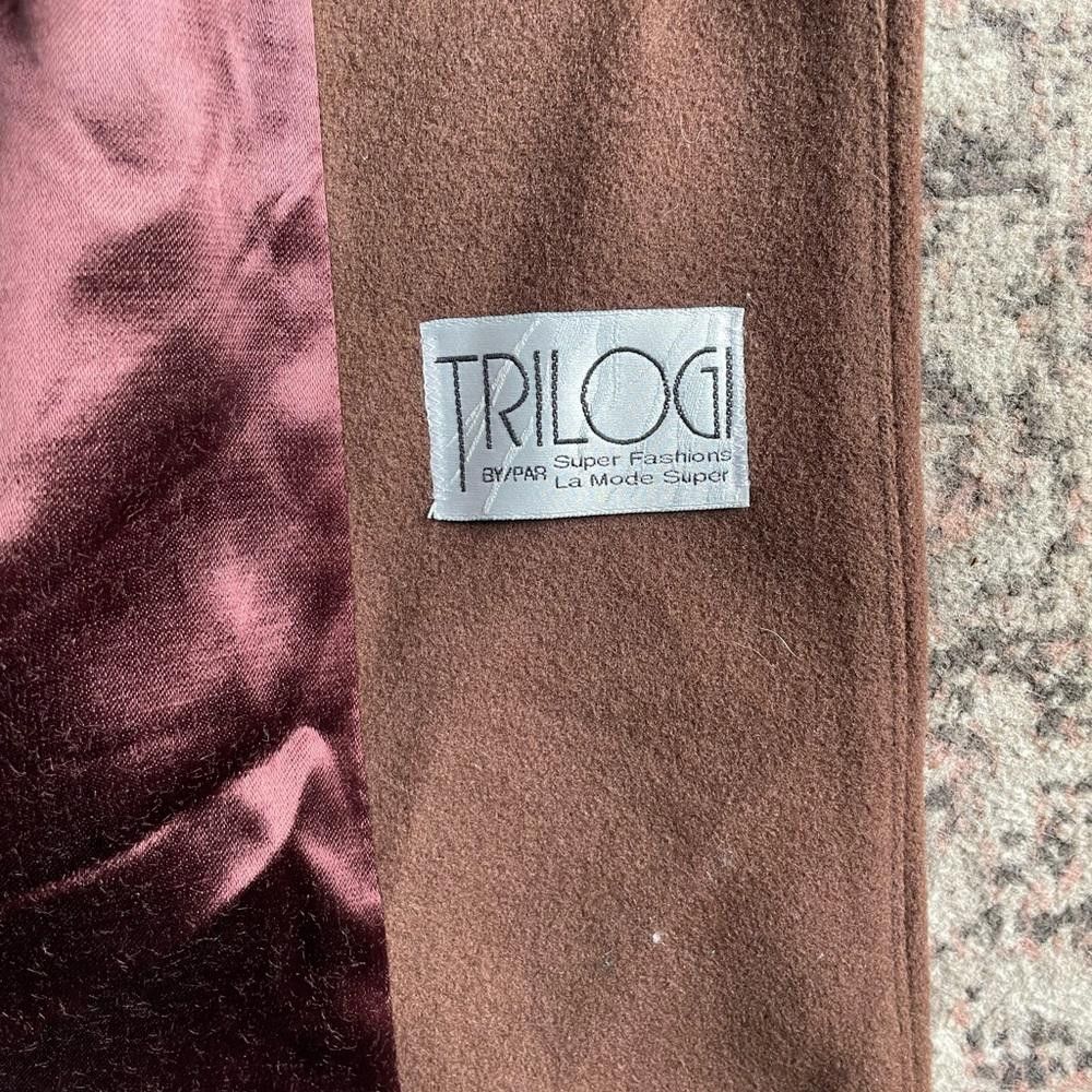 The Trilogy Tapes Vintage Trilogi by super fashions 90s wool brown trenchcoat Size M / US 6-8 / IT 42-44 - 4 Thumbnail