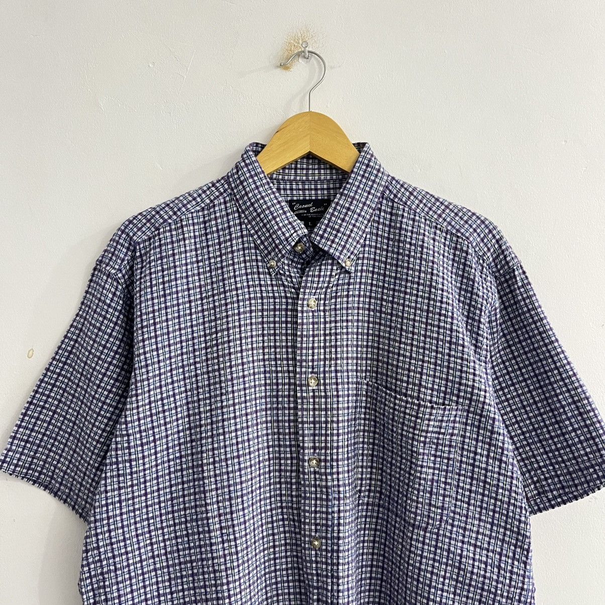 Japanese Brand Casual Basic - Plaid Button Up Shirt Size US L / EU 52-54 / 3 - 2 Thumbnail