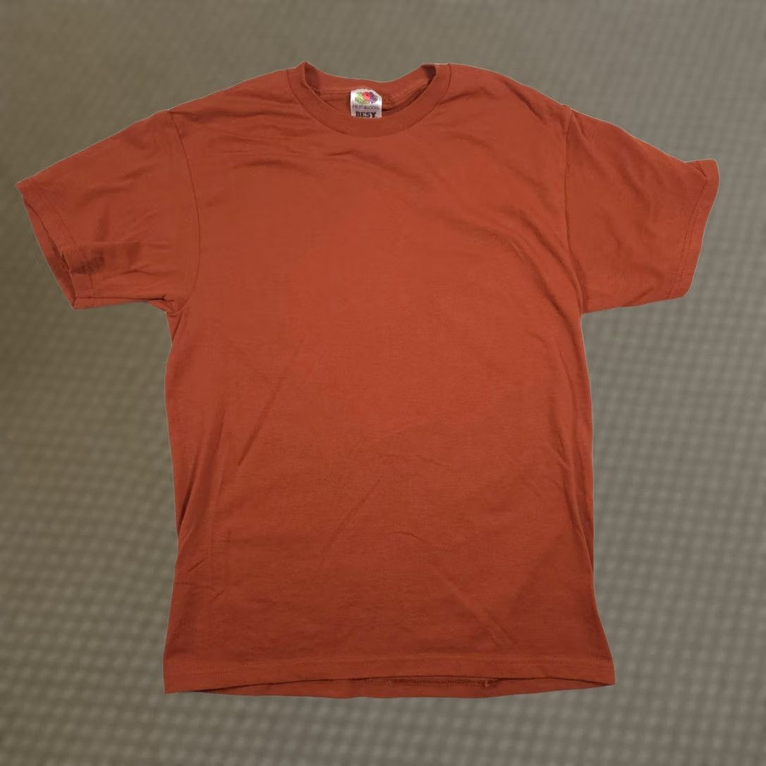Fruit Of The Loom Fruit Of The Loom Shirt Mens Medium Orange Basic Solid Tee Crewneck Casual Size US M / EU 48-50 / 2 - 1 Thumbnail