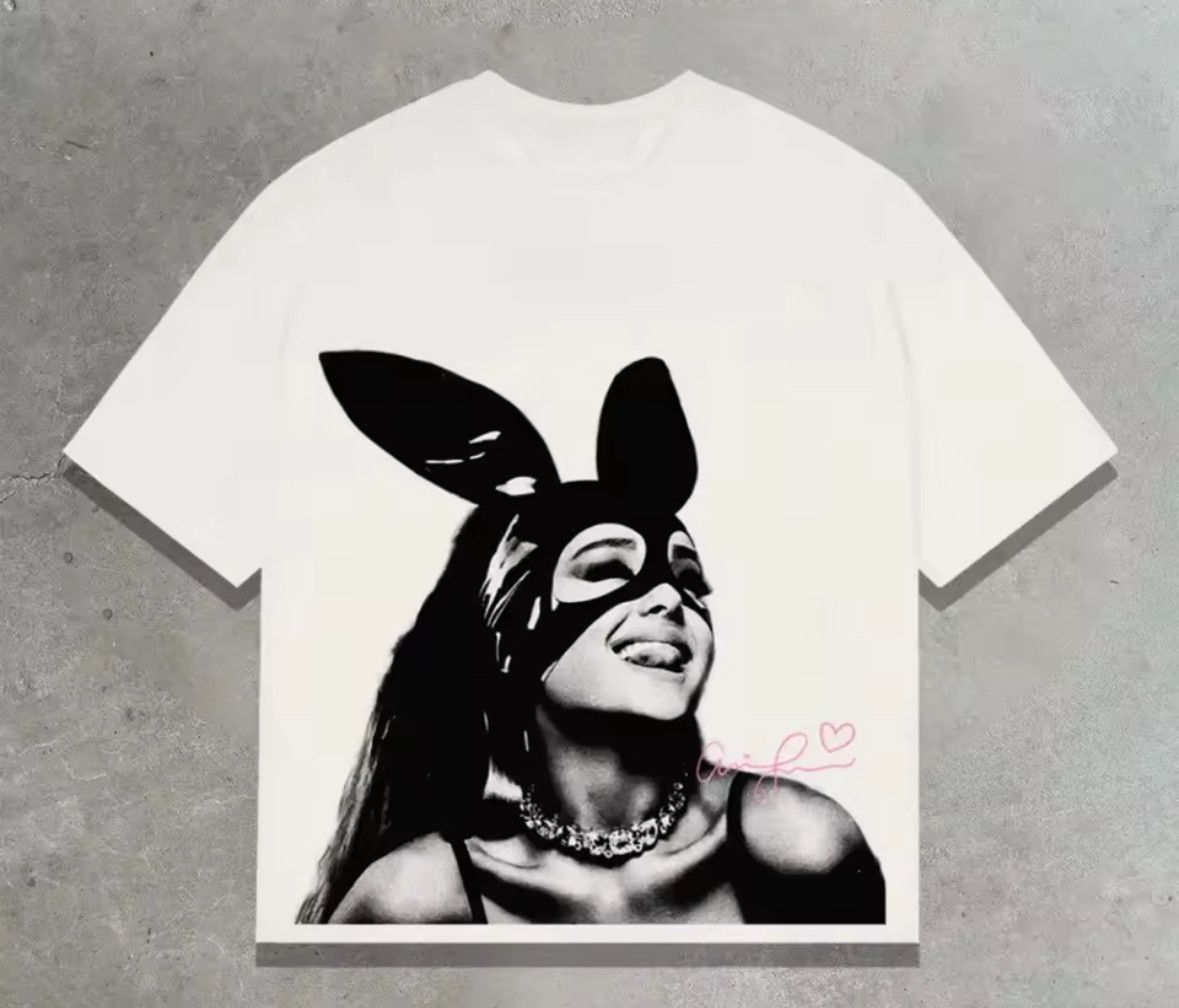 Other 2000s Vintage Streetwear Bunny Women Print White T-Shirt Size US L / EU 52-54 / 3 - 1 Thumbnail