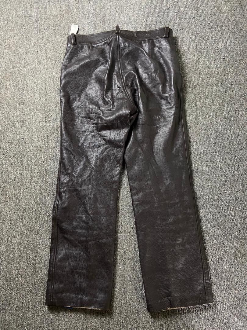 Japanese Brand Japanese Brand Biker Leather Pants (204) Size US 32 / EU 48 - 2 Thumbnail