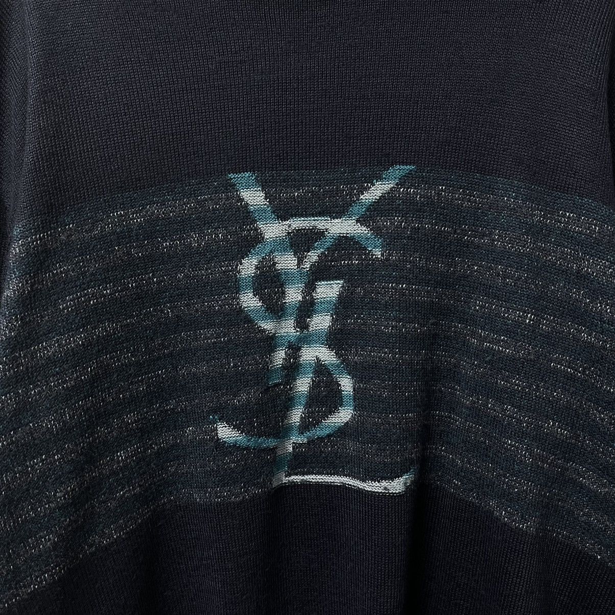 Yves Saint Laurent Yves Saint Lauren Knit Sweater Big Logo Baggy Long Sleeve Size US XL / EU 56 / 4 - 5 Thumbnail