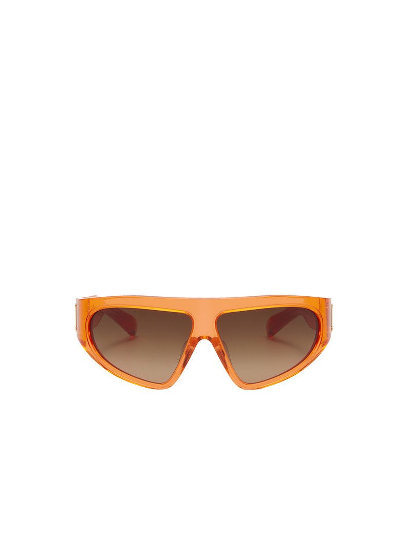 Balmain o1s1wg111225 Size:OS/Shield Tinted Sunglasses in Orange Size ONE SIZE - 2 Thumbnail