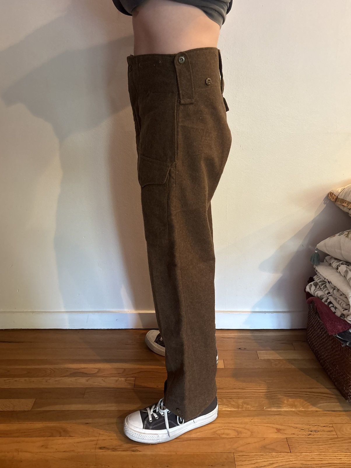 Other 1950s Military Wool Pants Size 30x29 High Waisted and Baggy! Size US 30 / EU 46 - 4 Thumbnail