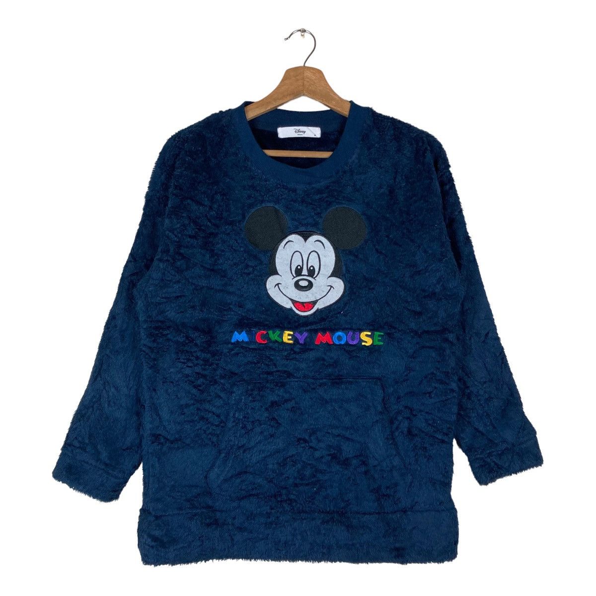 Vintage Disney Mickey Mouse Spell Out Pullover Jumper Fleece
