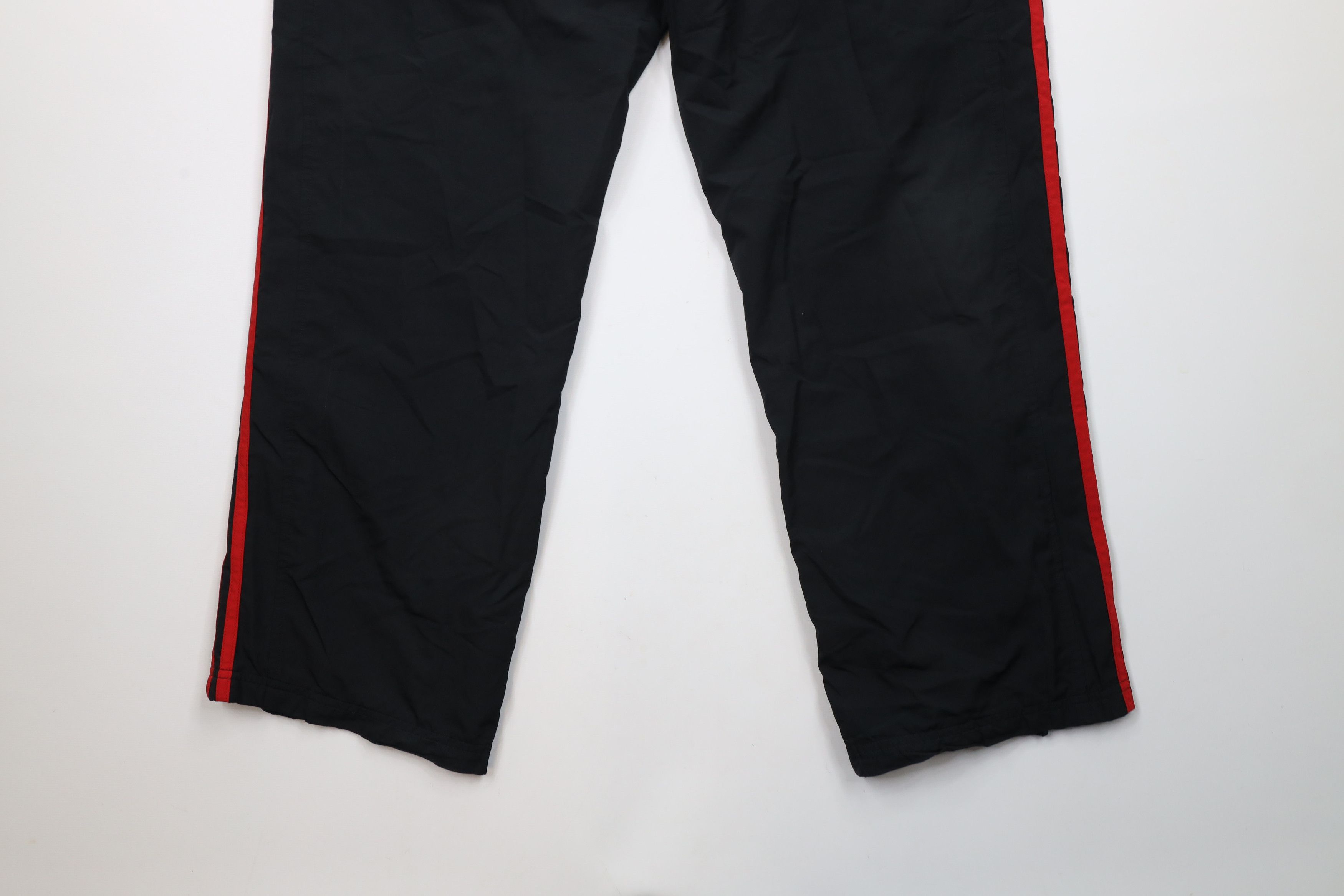 Adidas × Vintage Vintage Adidas Spell Out Striped Lined Wide Leg Pants Black Size US 34 / EU 50 - 12 Thumbnail