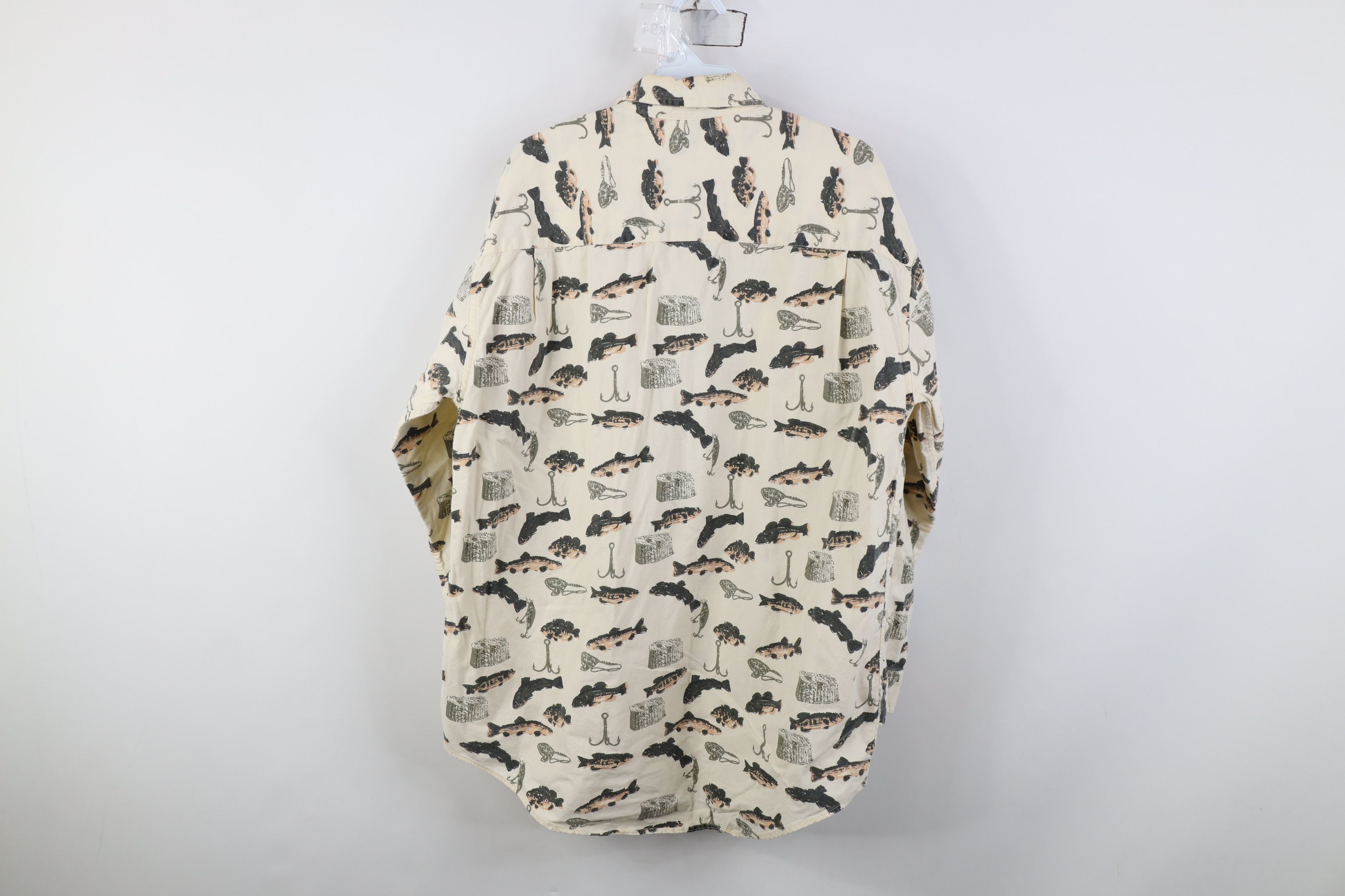 Vintage Vintage 90s Streetwear All Over Print Collared Button Shirt Size US L / EU 52-54 / 3 - 9 Thumbnail