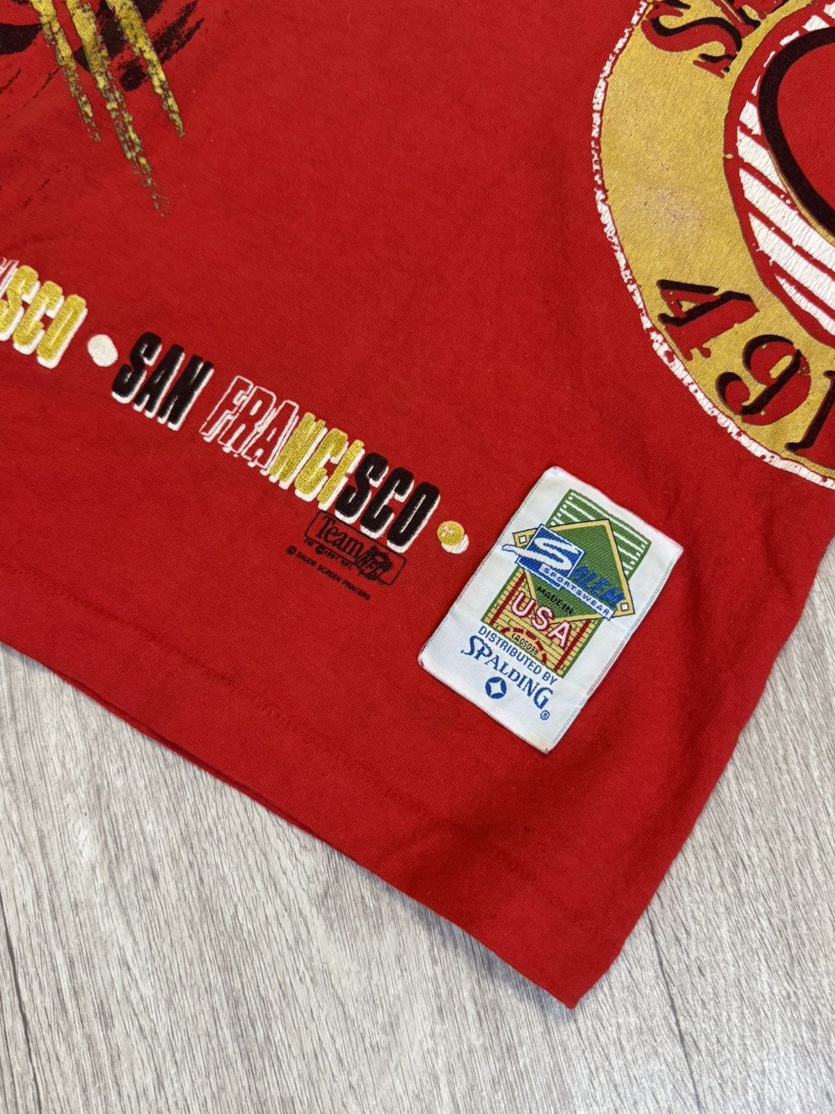 NFL 🔷Vintage NFL (Salem) San Francisco 49ers T-shirt 1991🔷 Size US L / EU 52-54 / 3 - 3 Thumbnail