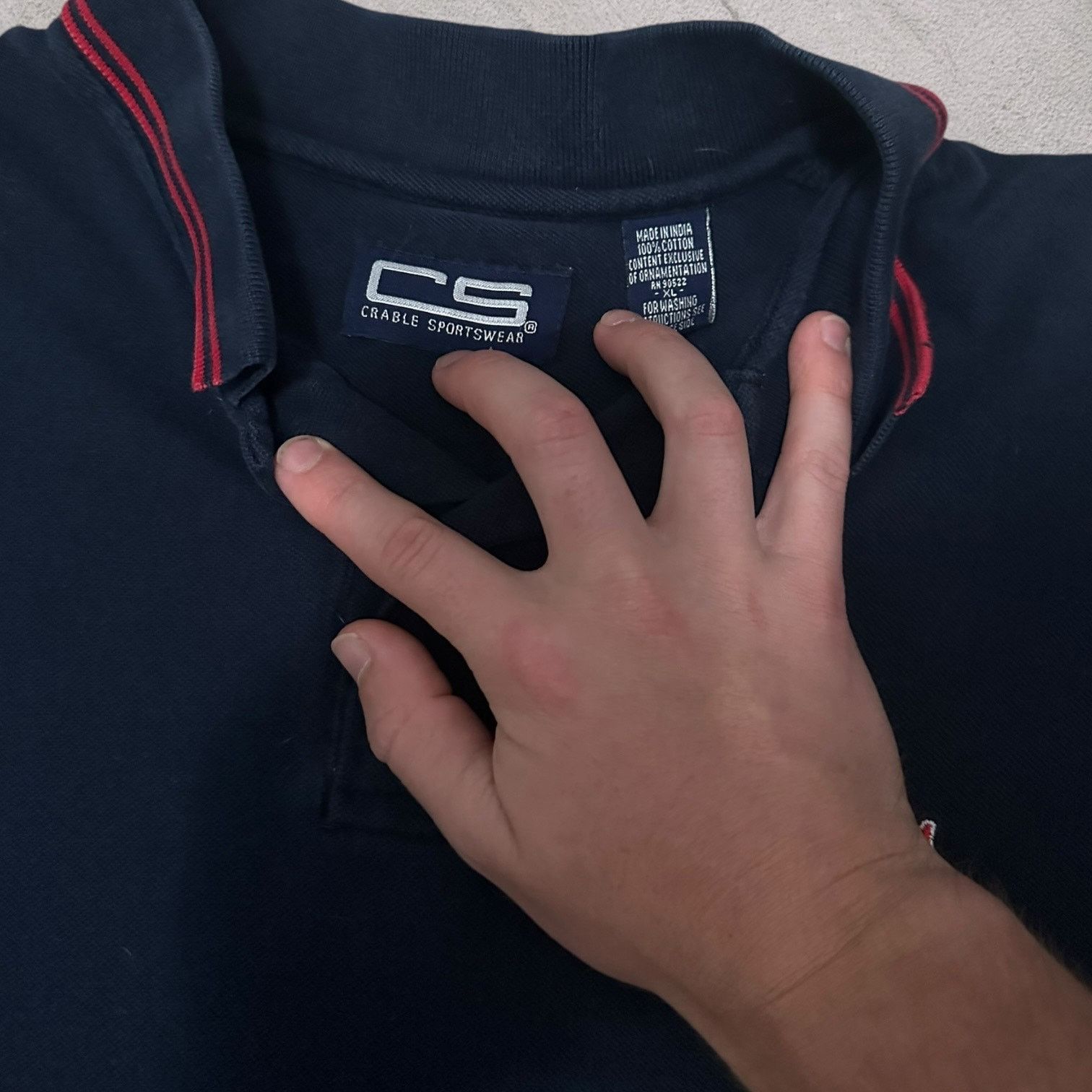 Other Ole miss navy polo with red stripes crable sportswear Size US XL / EU 56 / 4 - 3 Thumbnail