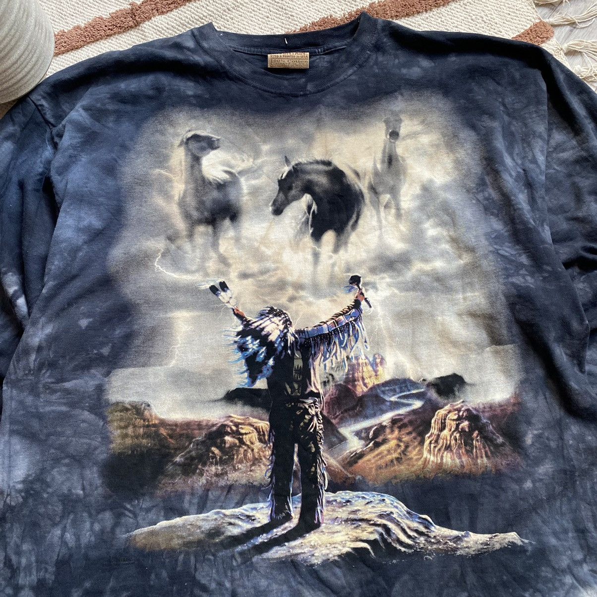 The Mountain VINTAGE THE MOUNTAIN INDIAN AND HORSES PRINT LONG SLEEVE Size US XXL / EU 58 / 5 - 2 Thumbnail