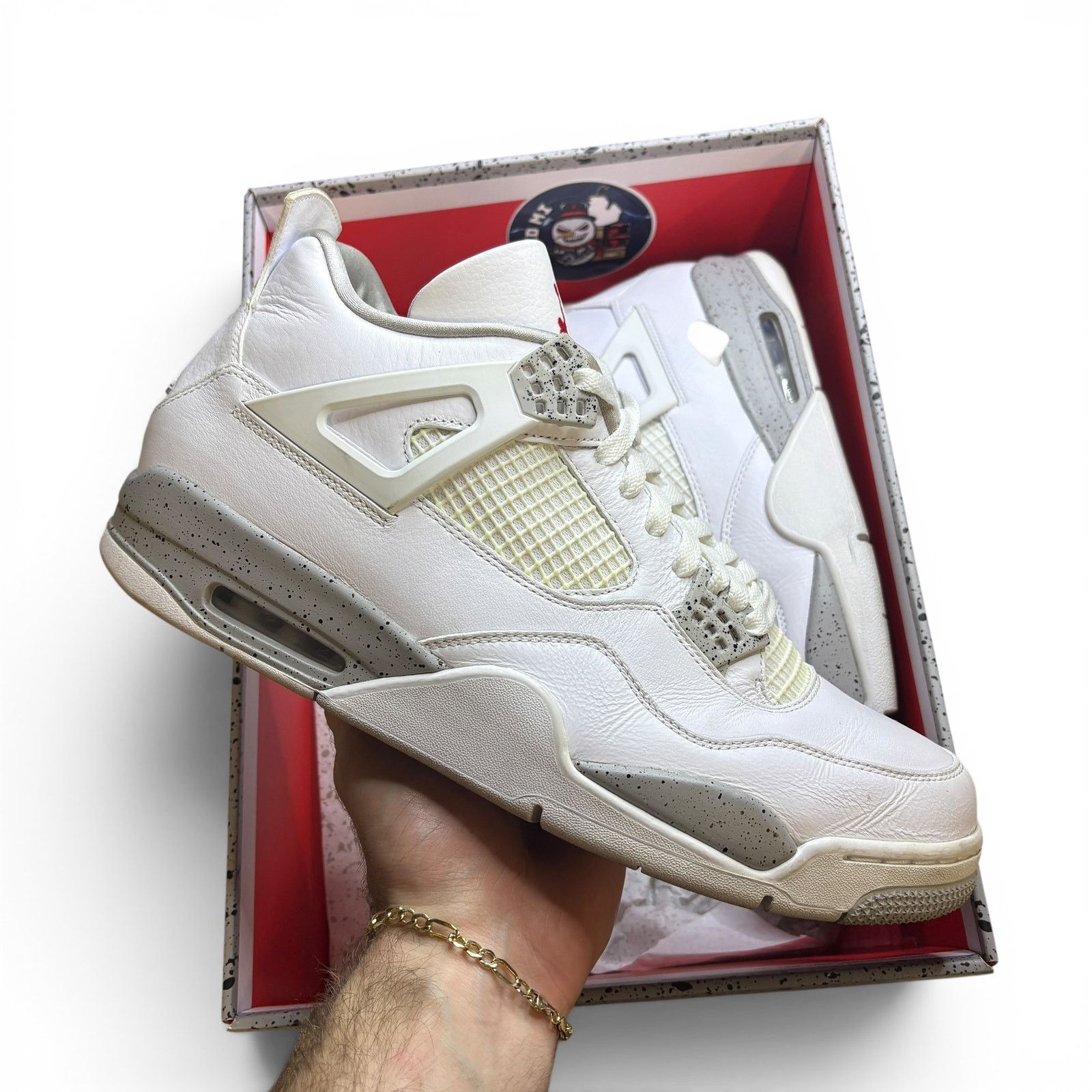 Jordan Brand Size 13 - Jordan 4 Retro "White Oreo" Sneakers Size US 13 / EU 46 - 3 Thumbnail