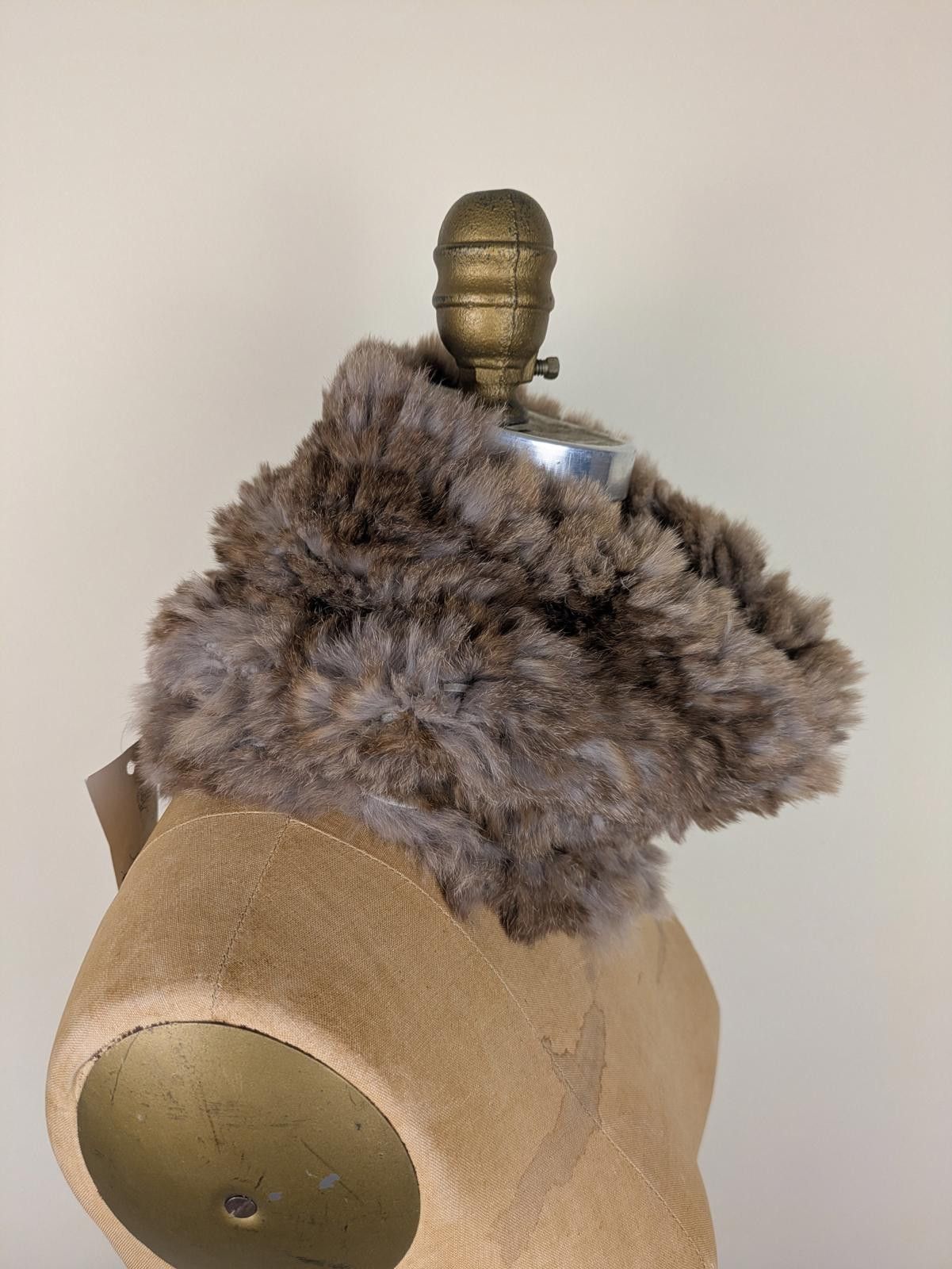 Other 1990's brown rabbit fur scarf hat headband Size ONE SIZE - 4 Thumbnail