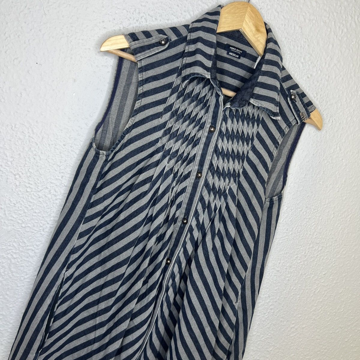Miss Sixty Miss Sixty Amazing Mini Dress Denim Striped Navy Y2K Size M / US 6-8 / IT 42-44 - 3 Thumbnail