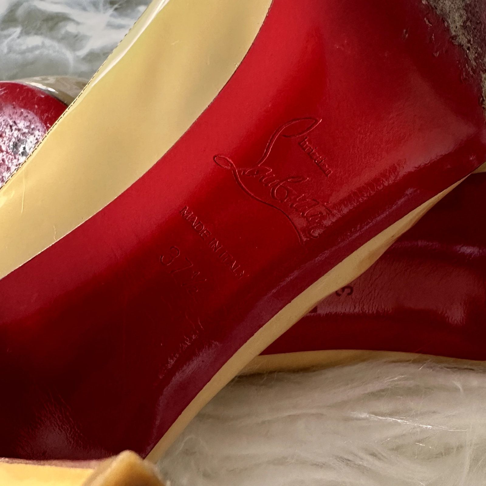 Christian Louboutin Beige Cream Yellow Christian Louboutin Heels Size 37 1/2 Size US 7.5 / IT 37.5 - 8 Thumbnail