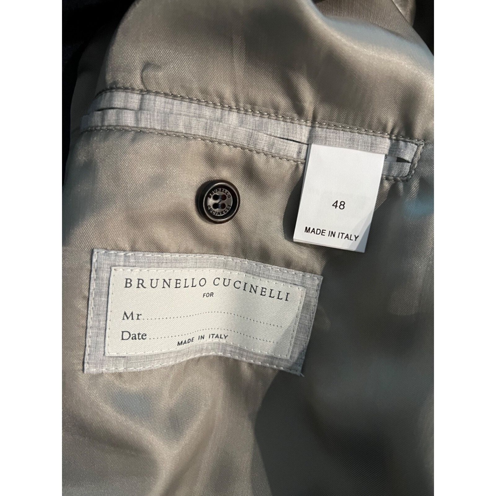 Brunello Cucinelli $6600 Brunello Cucinelli Blue Checked Wool Llama Bomber IT48 Size US M / EU 48-50 / 2 - 7 Thumbnail