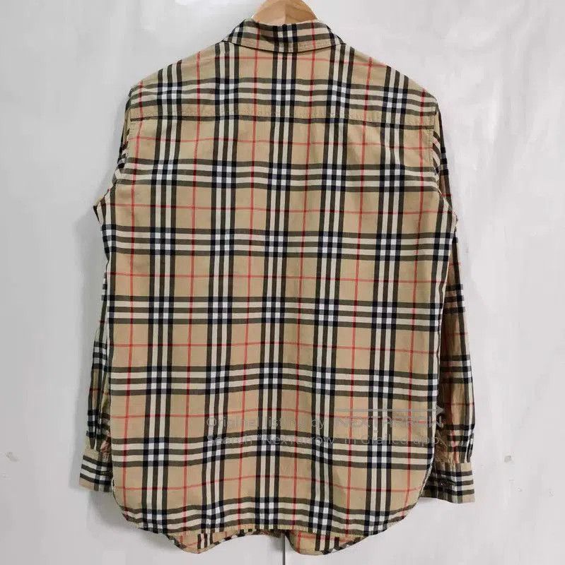 Burberry Burberry Khaki Cotton Check Long Sleeve Shirt. Size S / US 4 / IT 40 - 2 Thumbnail