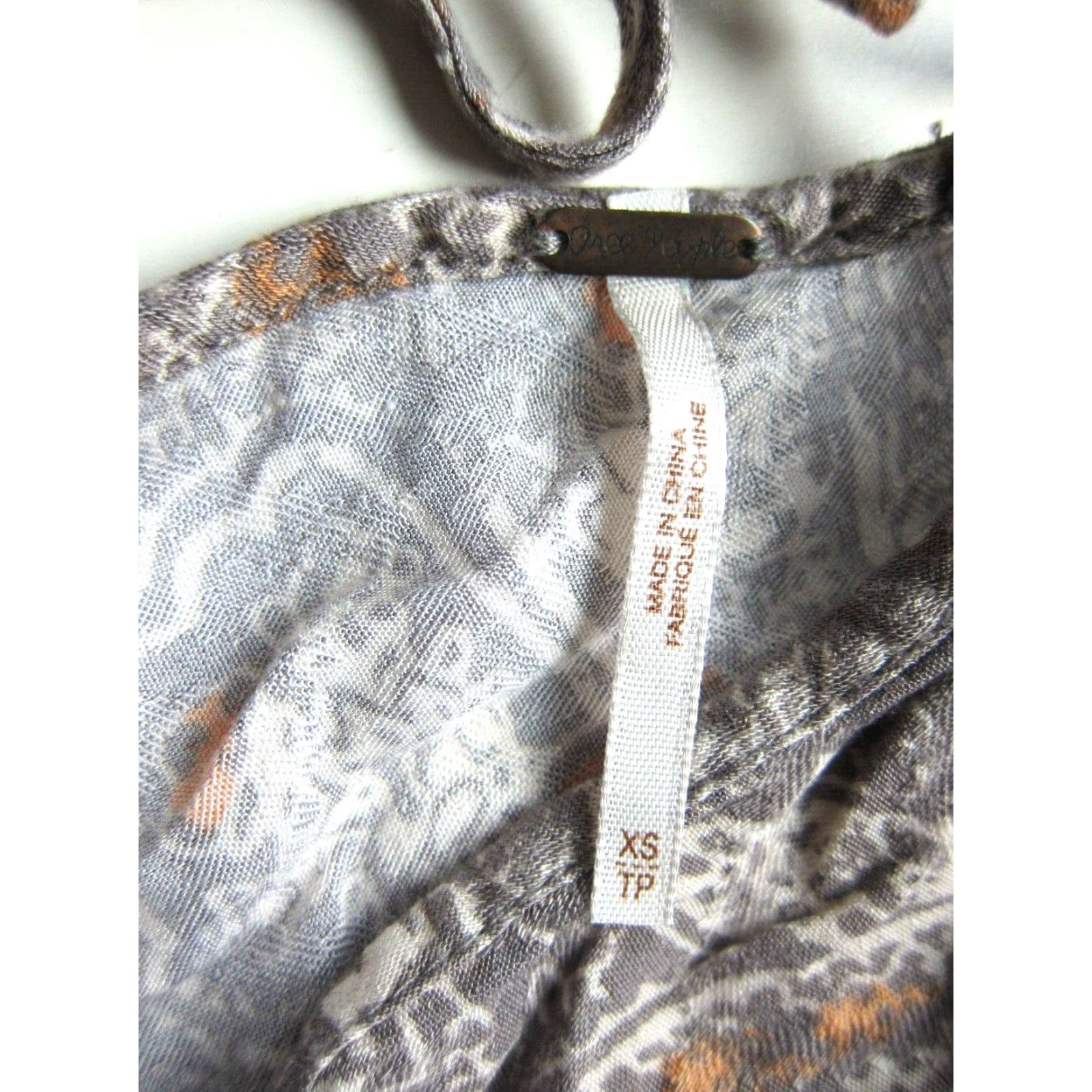 Free People Free People Jumpsuit One-Piece XS Gray Floral Pockets Women Size 26" / US 2 / IT 38 - 3 Thumbnail