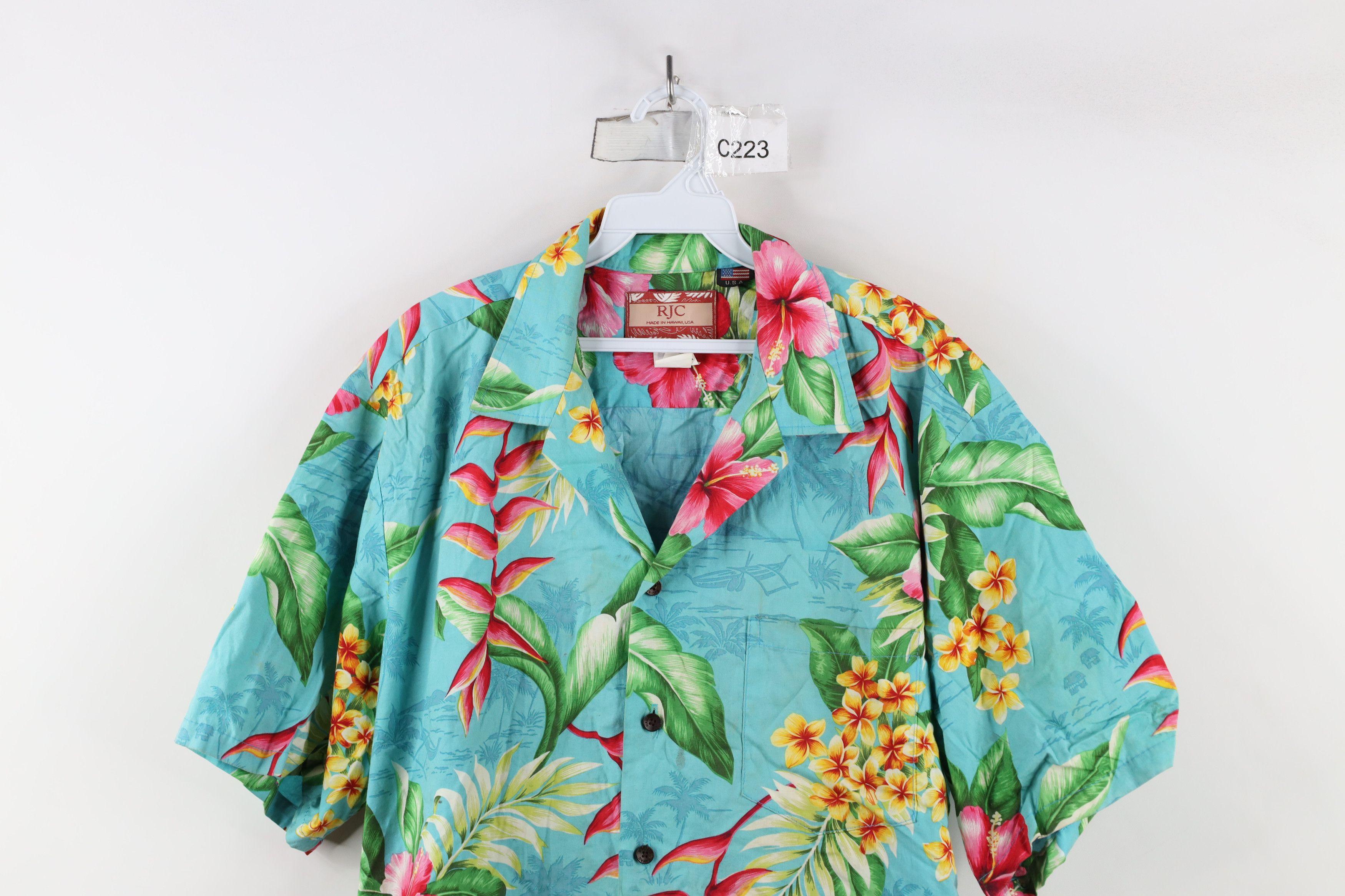 Vintage Vintage 90s Streetwear Flower Luau Hawaiian Button Shirt USA Size US XL / EU 56 / 4 - 2 Thumbnail