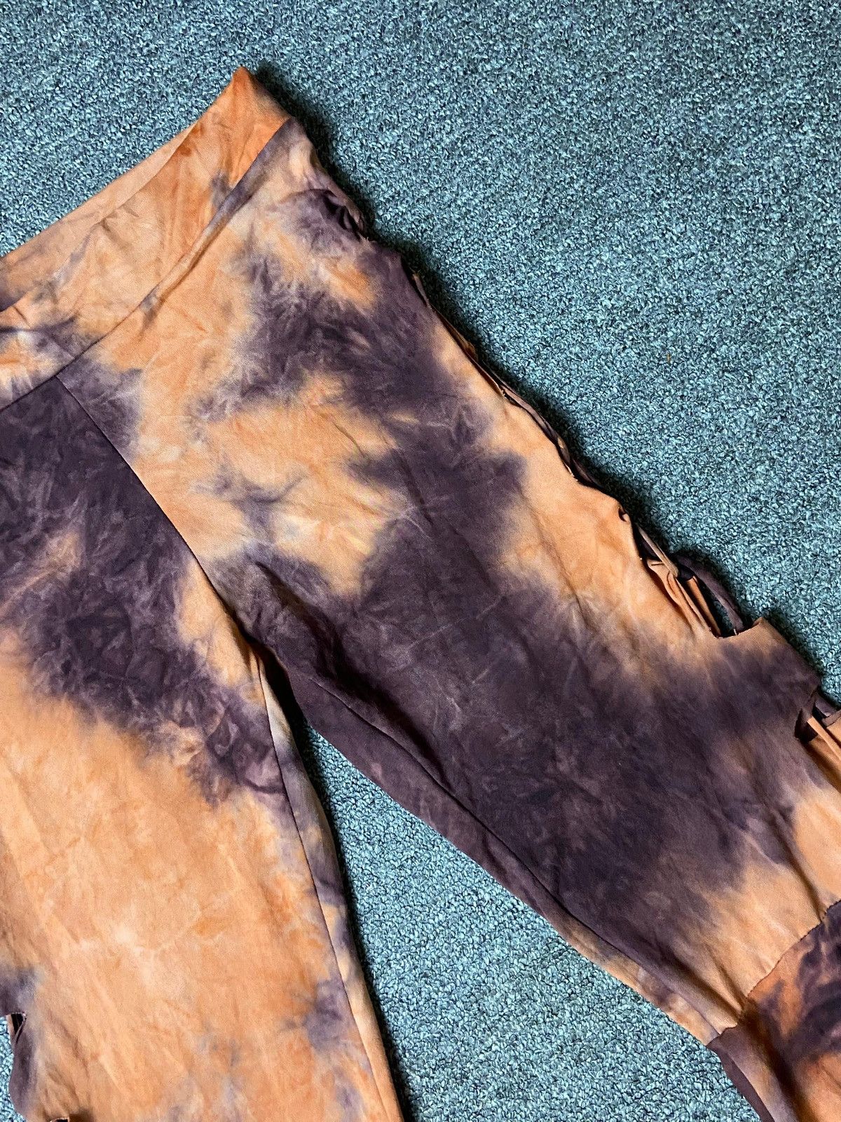 Japanese Brand × Vintage ROMWE Tie Dye Cut Out Side Flare Pants (125) Size 29" - 11 Thumbnail