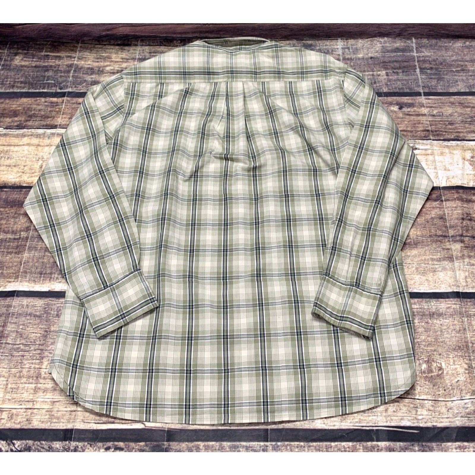 Timberland Timberland Shirt Button-Down Plaid Long Sleeve Green White Mens Large Size US L / EU 52-54 / 3 - 7 Thumbnail