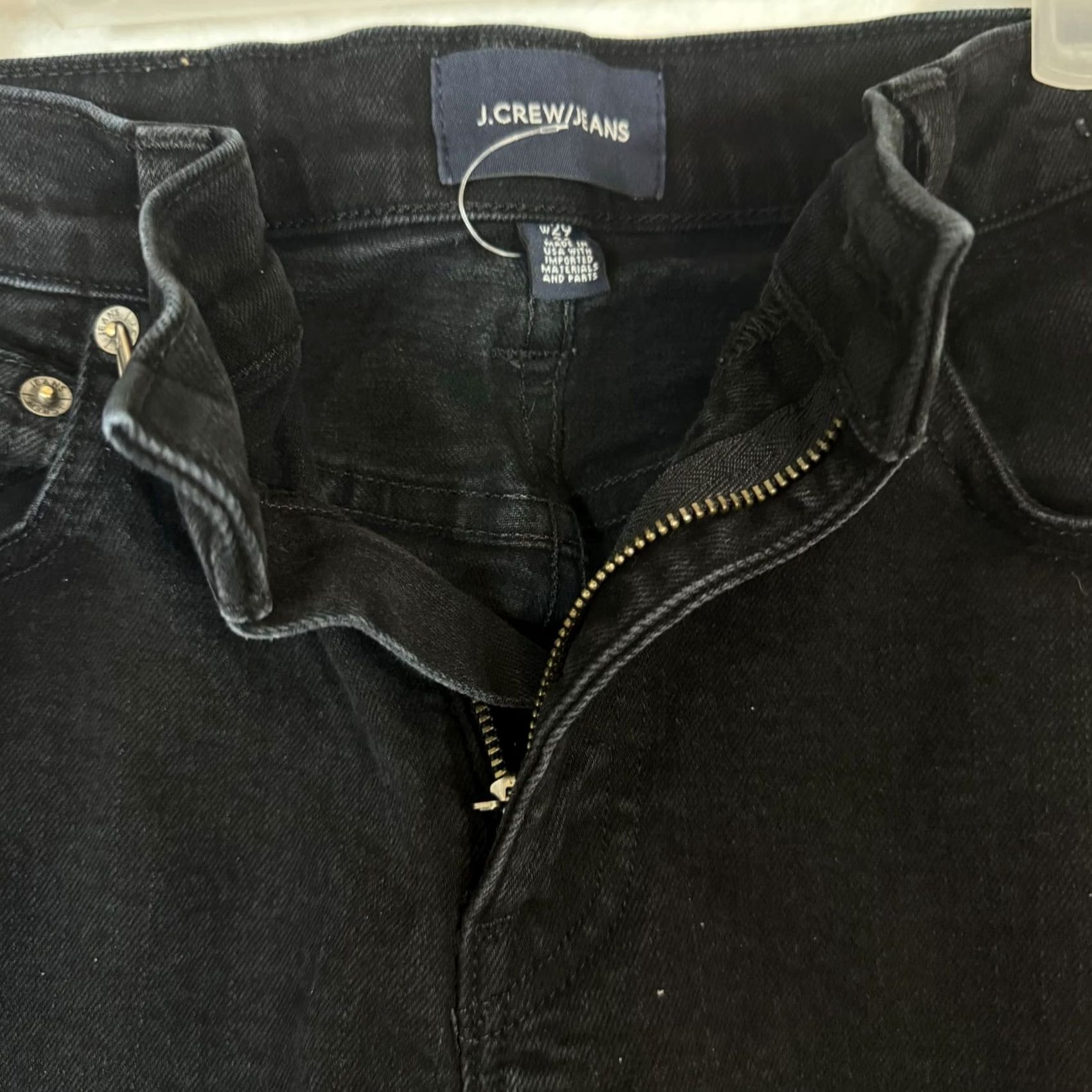 J.Crew J.Crew Jeans Women's 29x30 Black Mid-Rise Skinny 5-Pocket Denim Stretch Cotton Blend Regular Mens? Size 29" - 6 Thumbnail