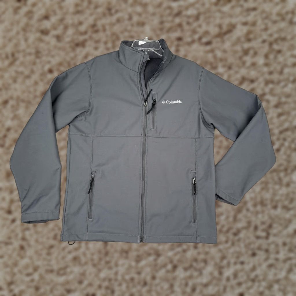 Vintage Columbia Jacket Mens M Gray Softshell Full Zip Pockets Outdoor Hiking Warm Size US M / EU 48-50 / 2 - 1 Thumbnail