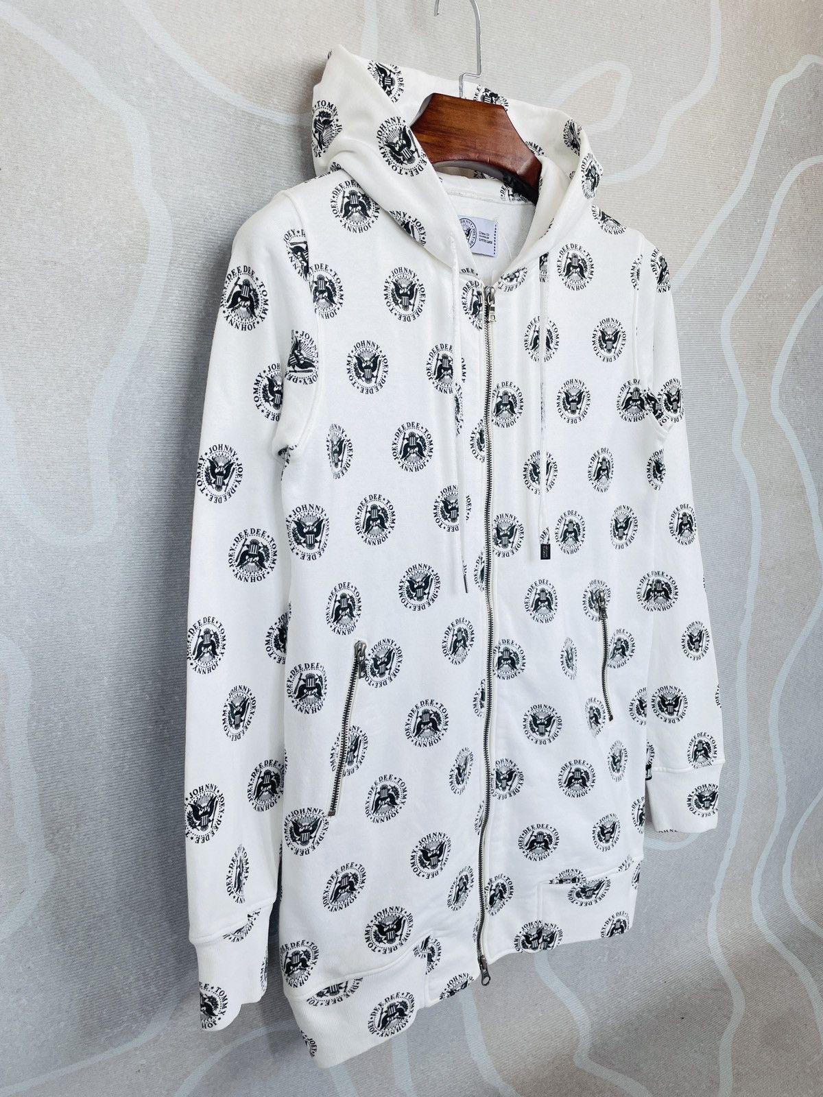 Band Tees × Hysteric Glamour × Japanese Brand Hysteric Glamour X Ramones Fullprint Zipper Hoodie Size US XS / EU 42 / 0 - 3 Thumbnail