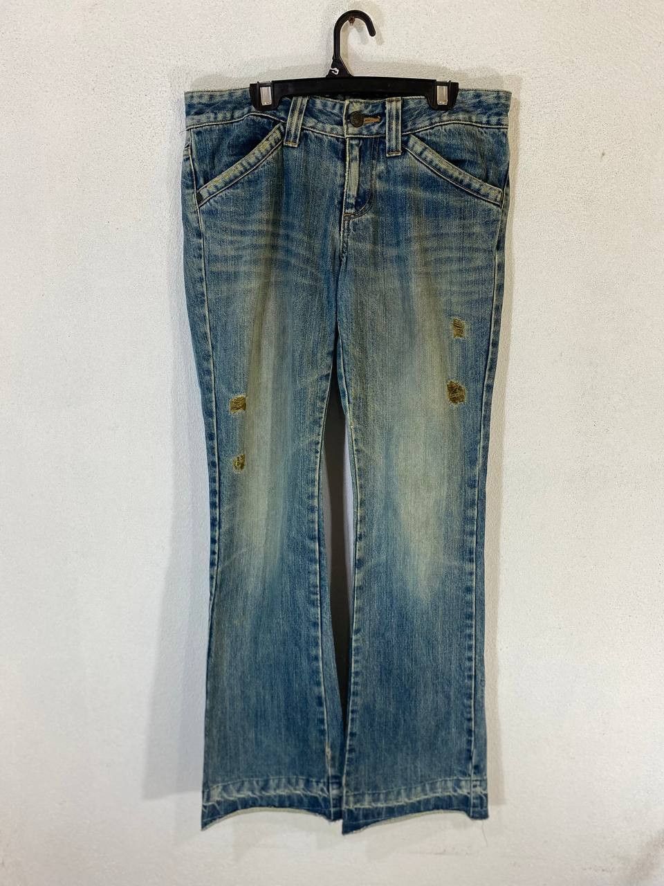Vivienne Tam vivienne tam gold thread bootcut flare distressed denim Size 32" / US 10 / IT 46 - 7 Thumbnail