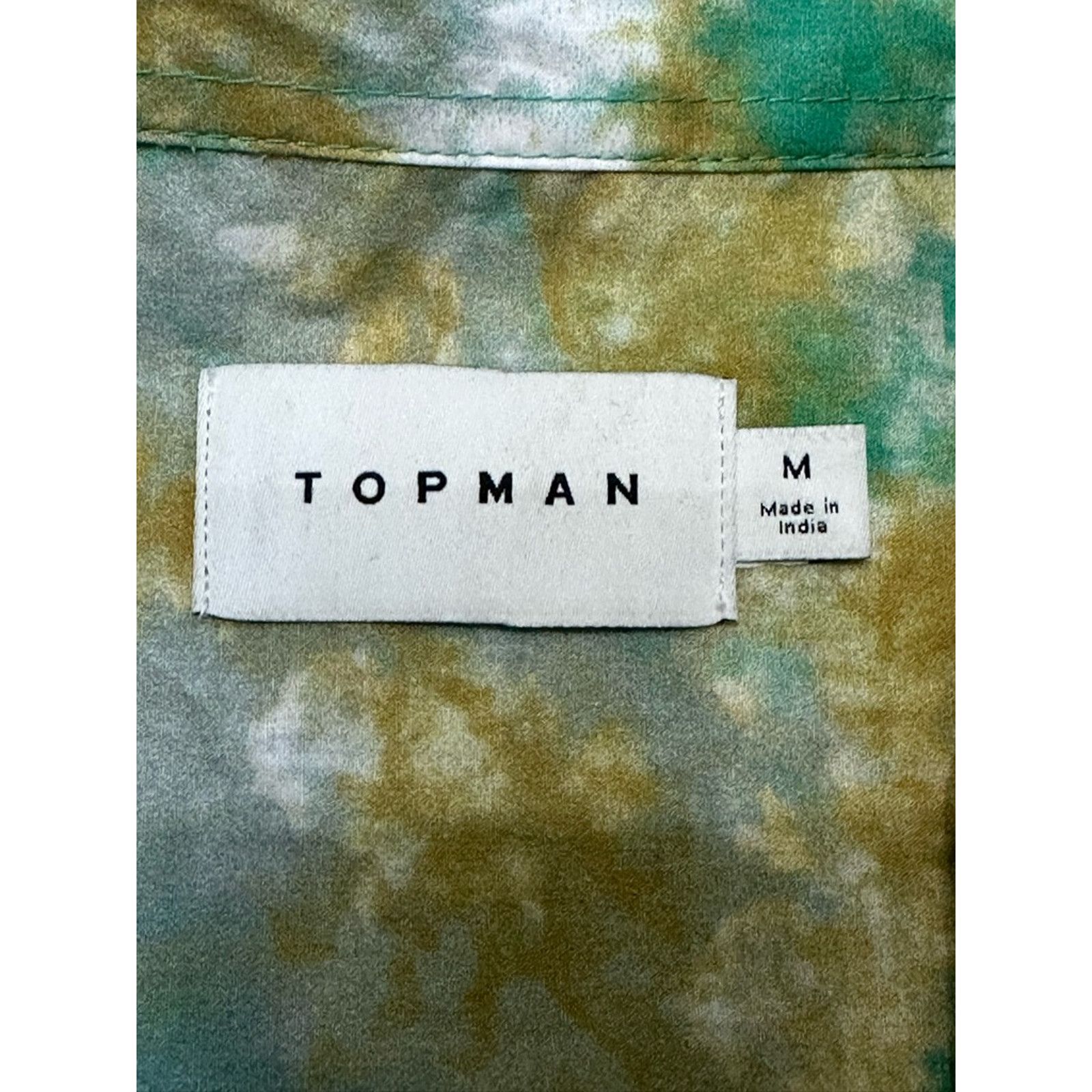 Topman Topman Button-Up Shirt Marble Print Short Sleeve Multi M Size US M / EU 48-50 / 2 - 8 Thumbnail