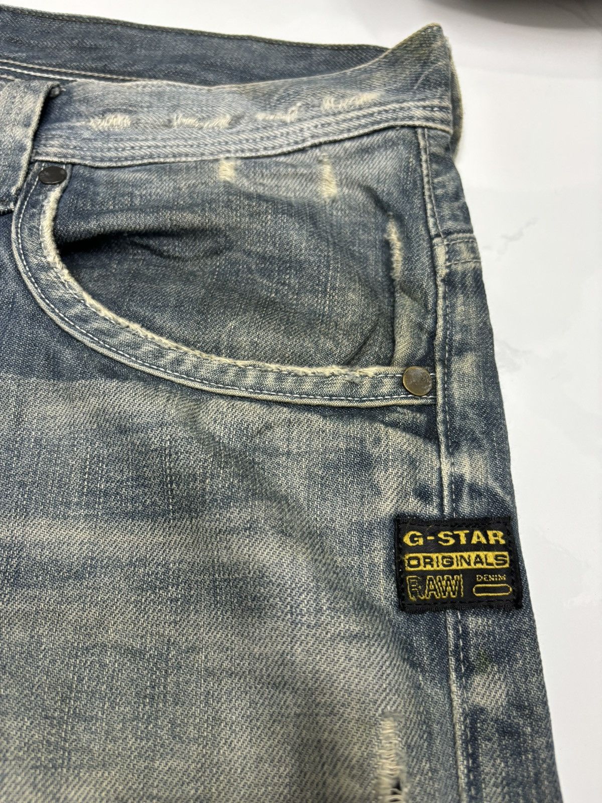 G-Star 🔥G-STAR RAW HOMELESS DISTRESSED DENIM UNDERCOVER STYLE Size US 35 - 9 Thumbnail