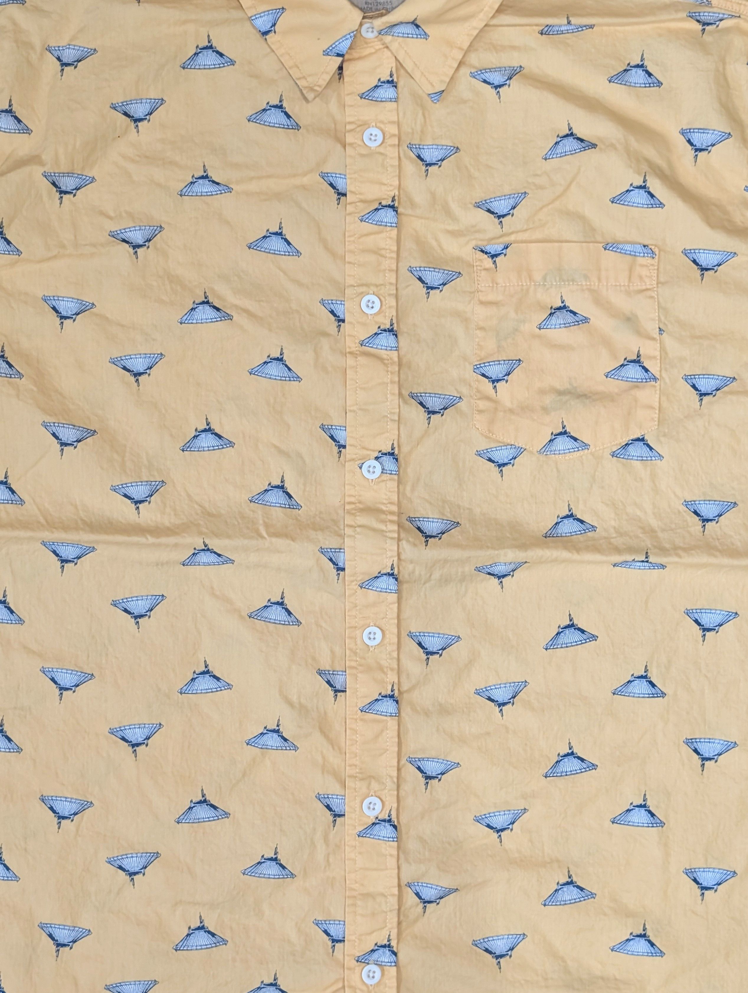 Disney Disney Parks Space Mountain all over pattern button up shirt Size US XL / EU 56 / 4 - 2 Thumbnail