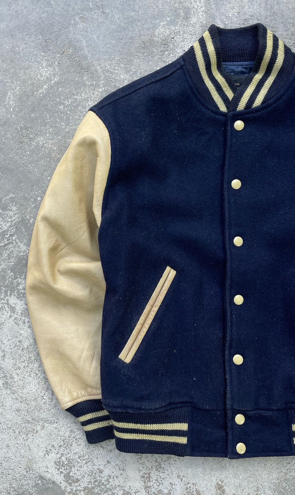 Vintage 🔥Vintage Van Jac Leather Sleeve Varsity Jacket Size US M / EU 48-50 / 2 - 6 Thumbnail