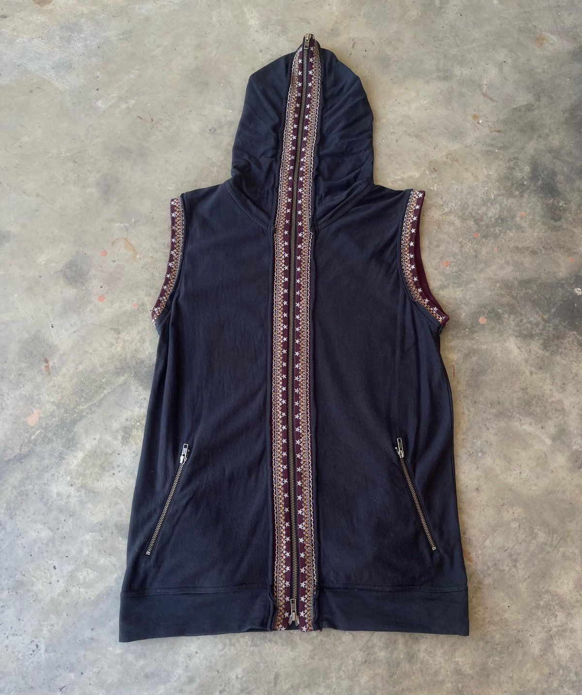 If Six Was Nine × Japanese Brand × PPFM PPFM Sleeveless Full Zipper Hoodie Size US L / EU 52-54 / 3 - 1 Thumbnail