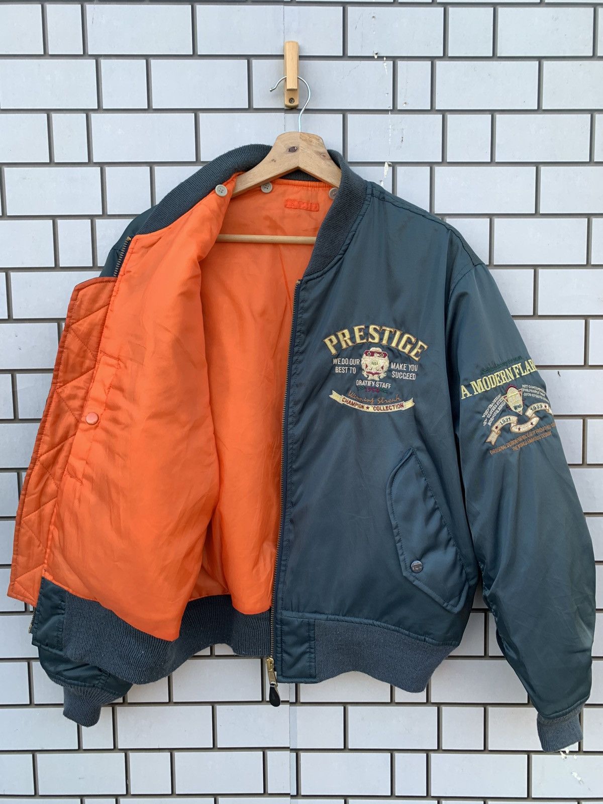 Vintage Vintage Air Force MA-1 Bomber Jacket Size US M / EU 48-50 / 2 - 2 Thumbnail