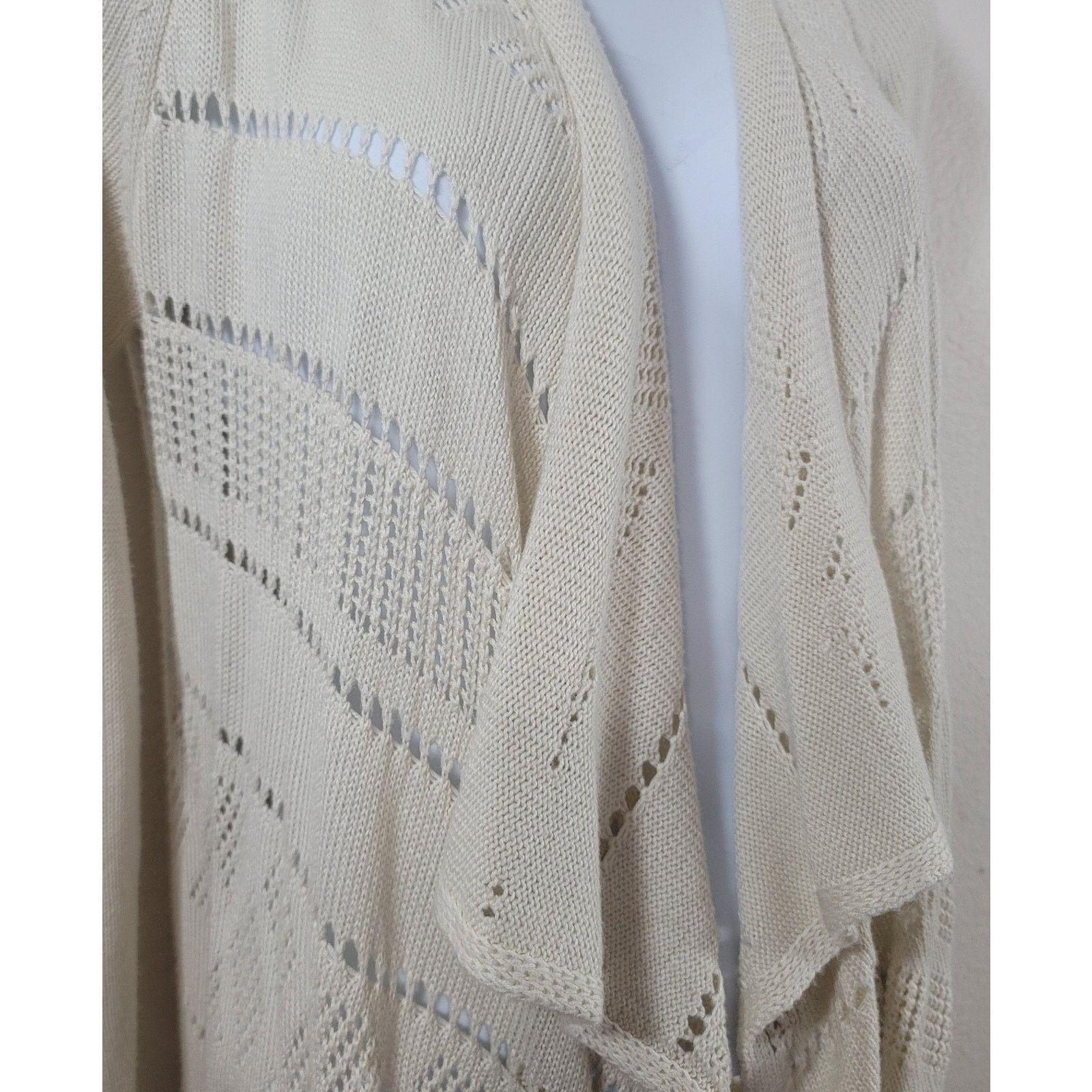 Other Knox Rose Cream Draped Front Cardigan Sweater Small Soft Size S / US 4 / IT 40 - 5 Thumbnail