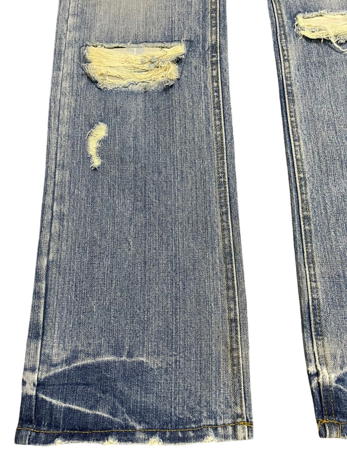 Kapital Vintage Japanese Brand Blue Faded Wash Distress Loose Jeans Size US 34 / EU 50 - 7 Thumbnail