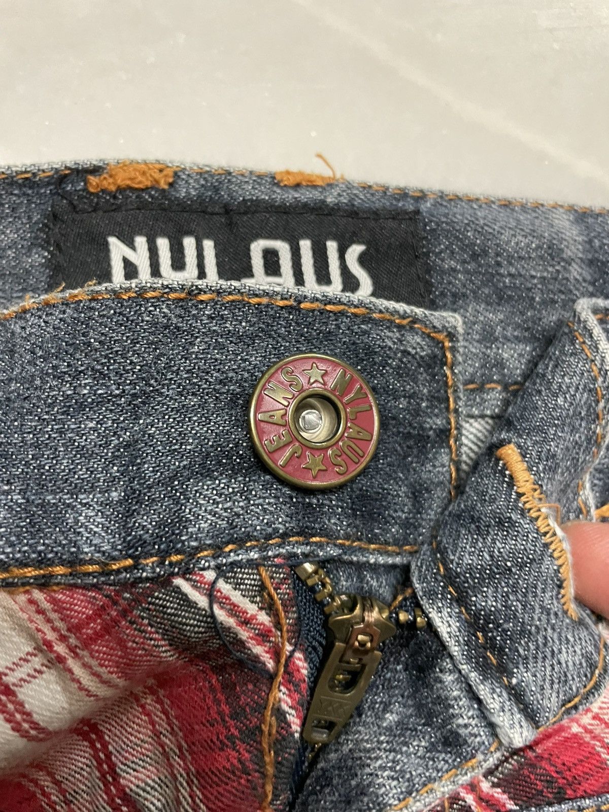 💥Double Waist💥Sick Vintage Nylus Faded Zipper Punk Jeans