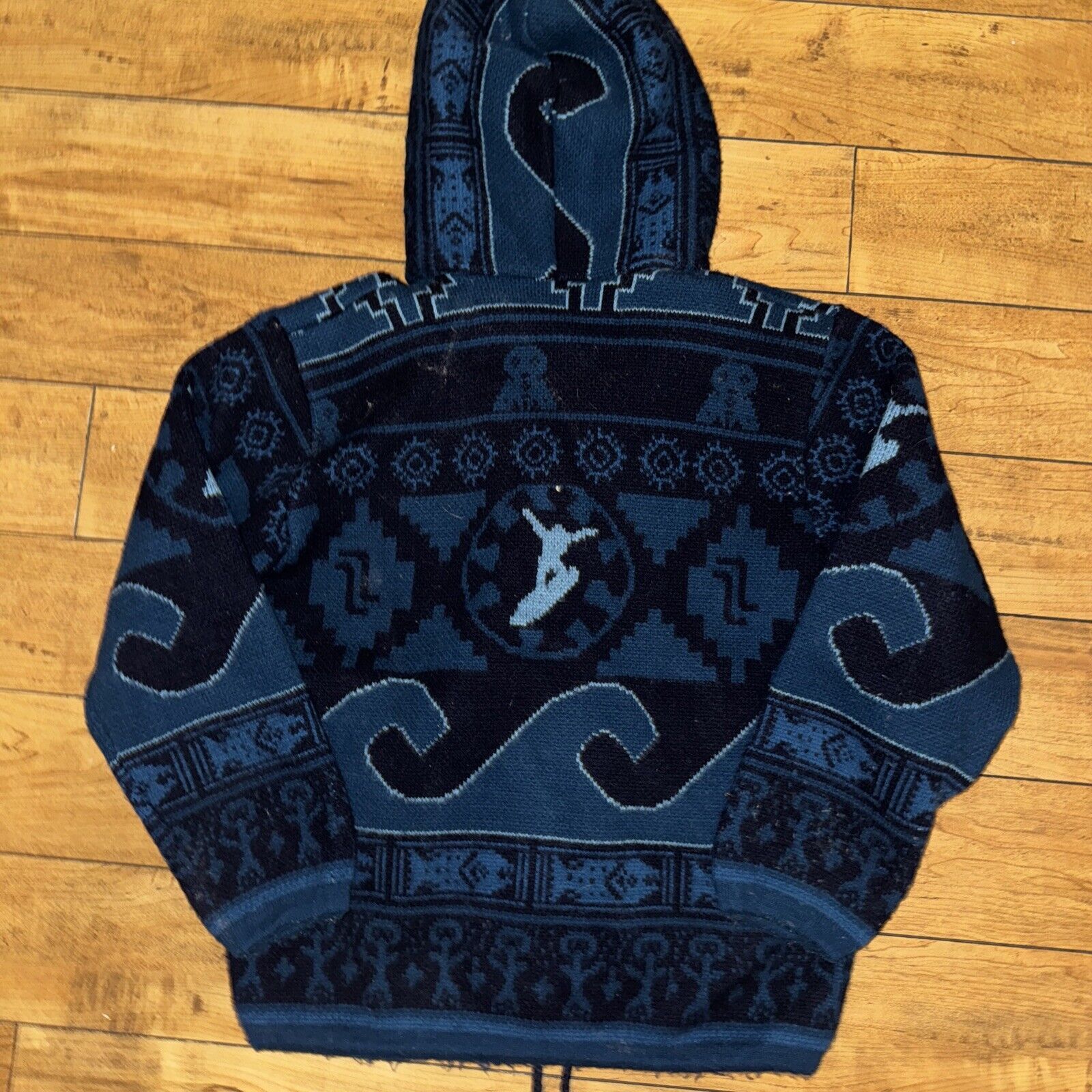 Japanese Brand × Vintage Vintage Surfshaman Hooded Sweater Blue 100% Orlon S 19x24 Size US S / EU 44-46 / 1 - 5 Thumbnail