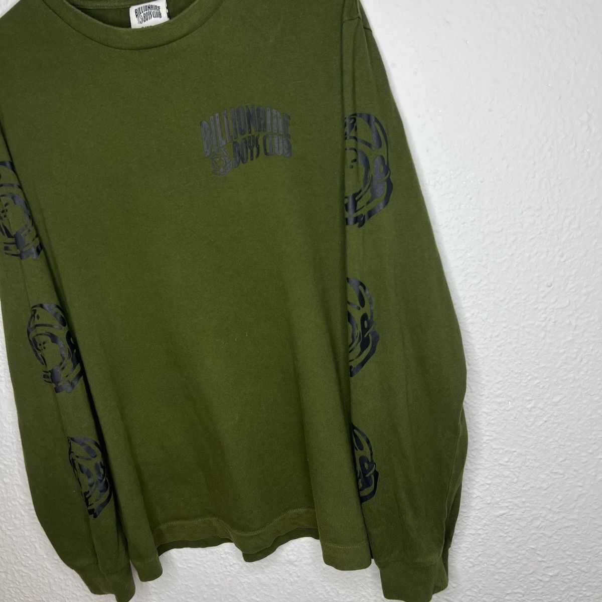 Billionaire Boys Club × Japanese Brand Billionaire Boys Club Longsleeve Green Logo Black Drill Y2K Size US M / EU 48-50 / 2 - 2 Thumbnail