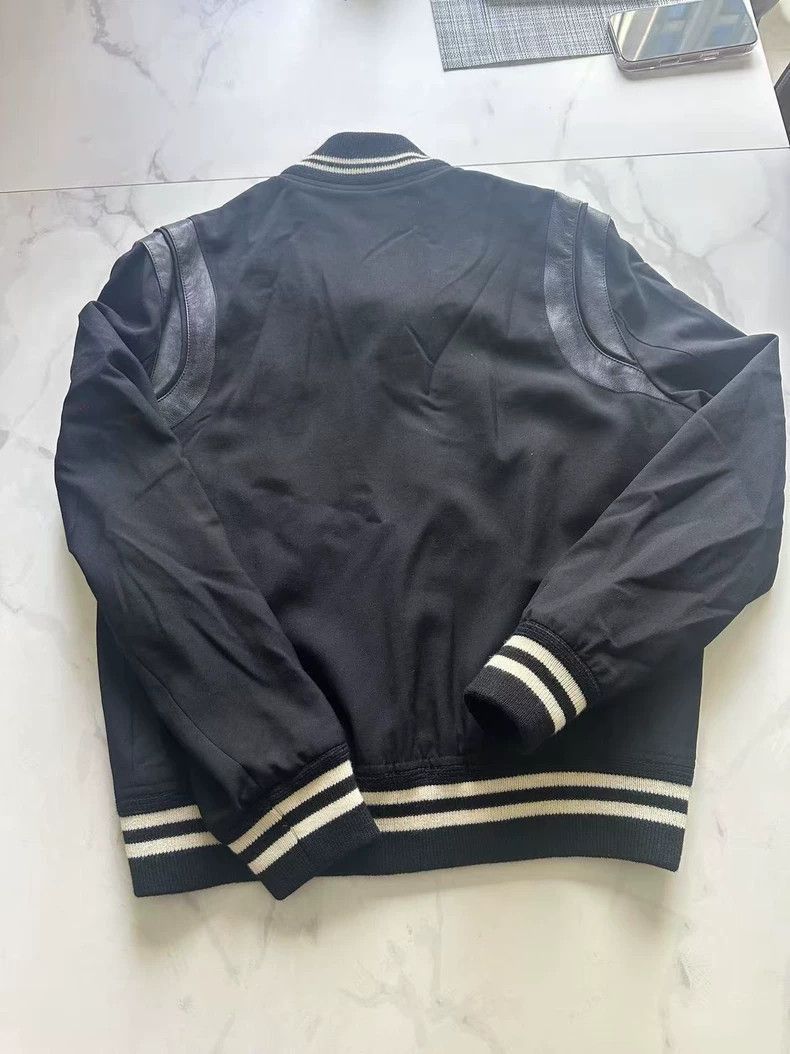 Saint Laurent Paris Saint Laurent Wool Leather Trim Varsity Jacket Size US L / EU 52-54 / 3 - 2 Thumbnail