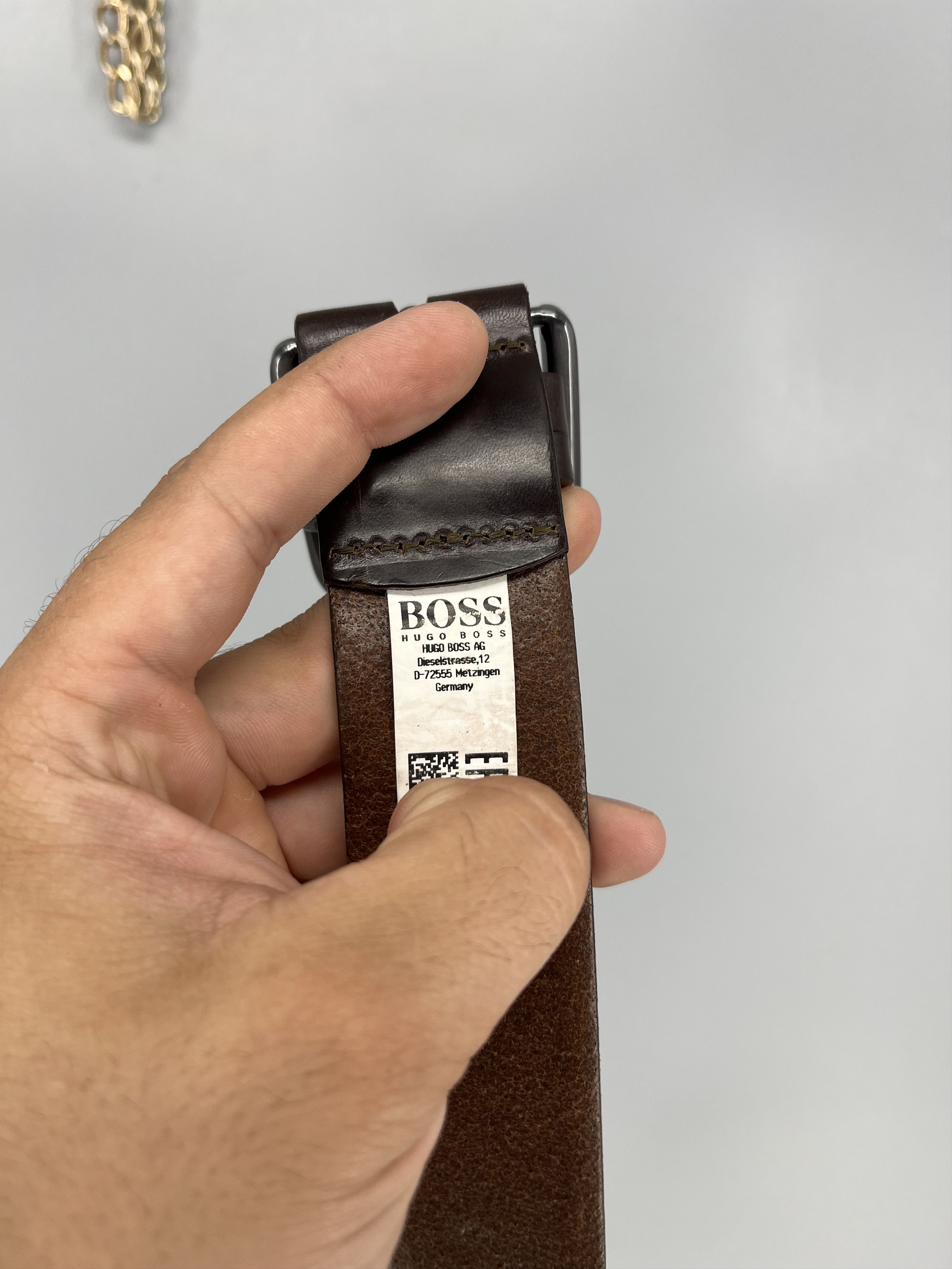 Hugo Boss Hugo Boss Brandon Handmade Dark Brown Leather Belt Men's Size ONE SIZE - 19 Thumbnail