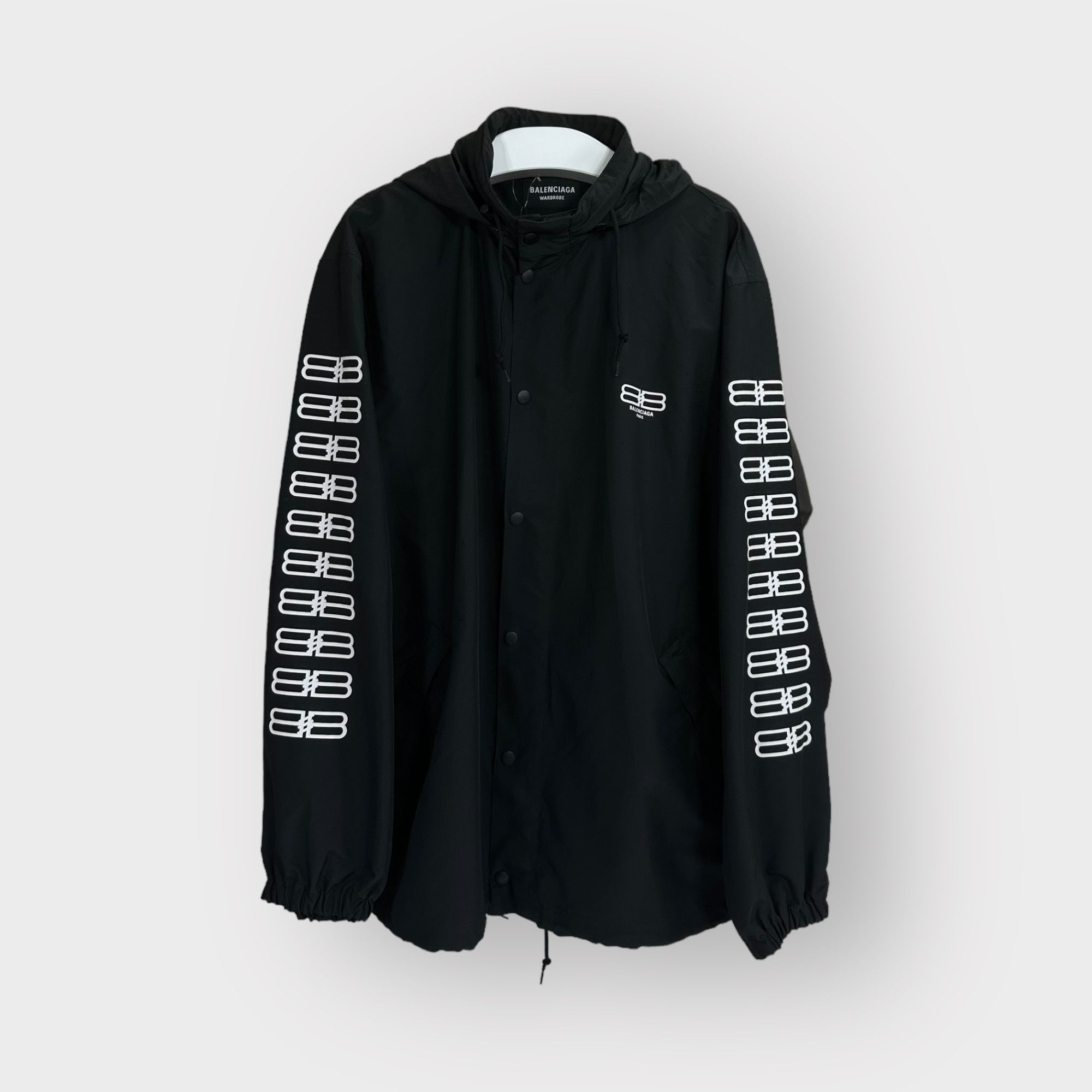 image of Balenciaga Jacket Bb Logo Buttoned Black, Men's (Size XL)