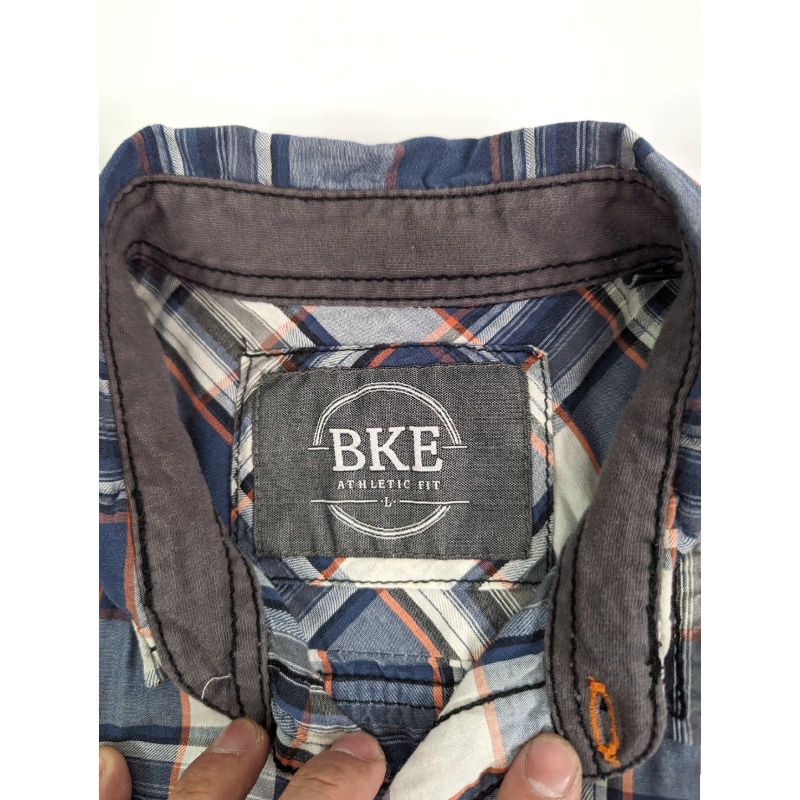BKE BKE Shirt Mens Large Plaid Athletic Fit Long Sleeve Button-Up Collar Knit Cotton Multicolor Pattern Classic Western 90s Theme No Size US L / EU 52-54 / 3 - 7 Thumbnail