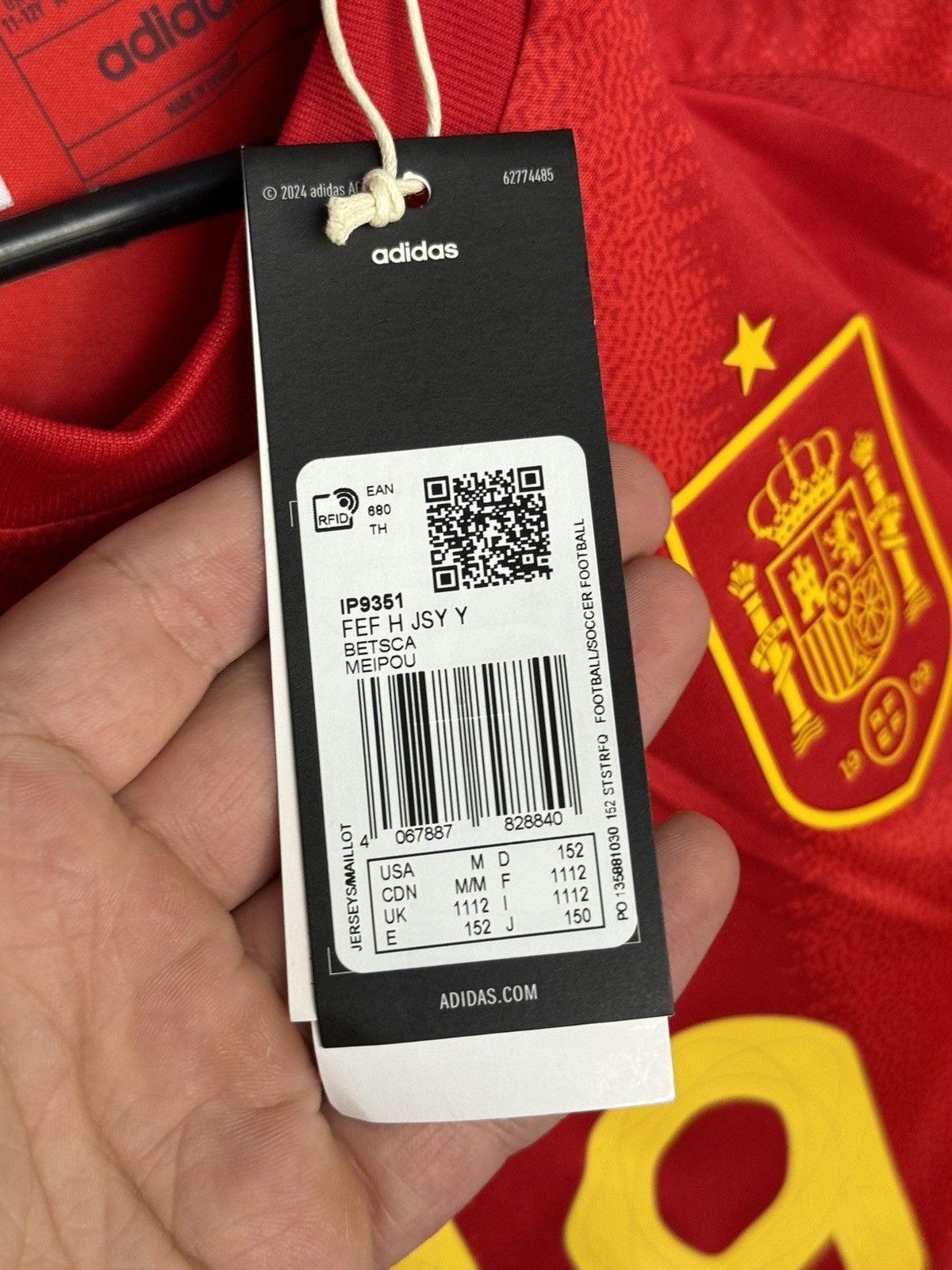 Adidas KIDS New Spain 24/25 Home Yamal Football Jersey T-Shirt Size US XS / EU 42 / 0 - 10 Thumbnail