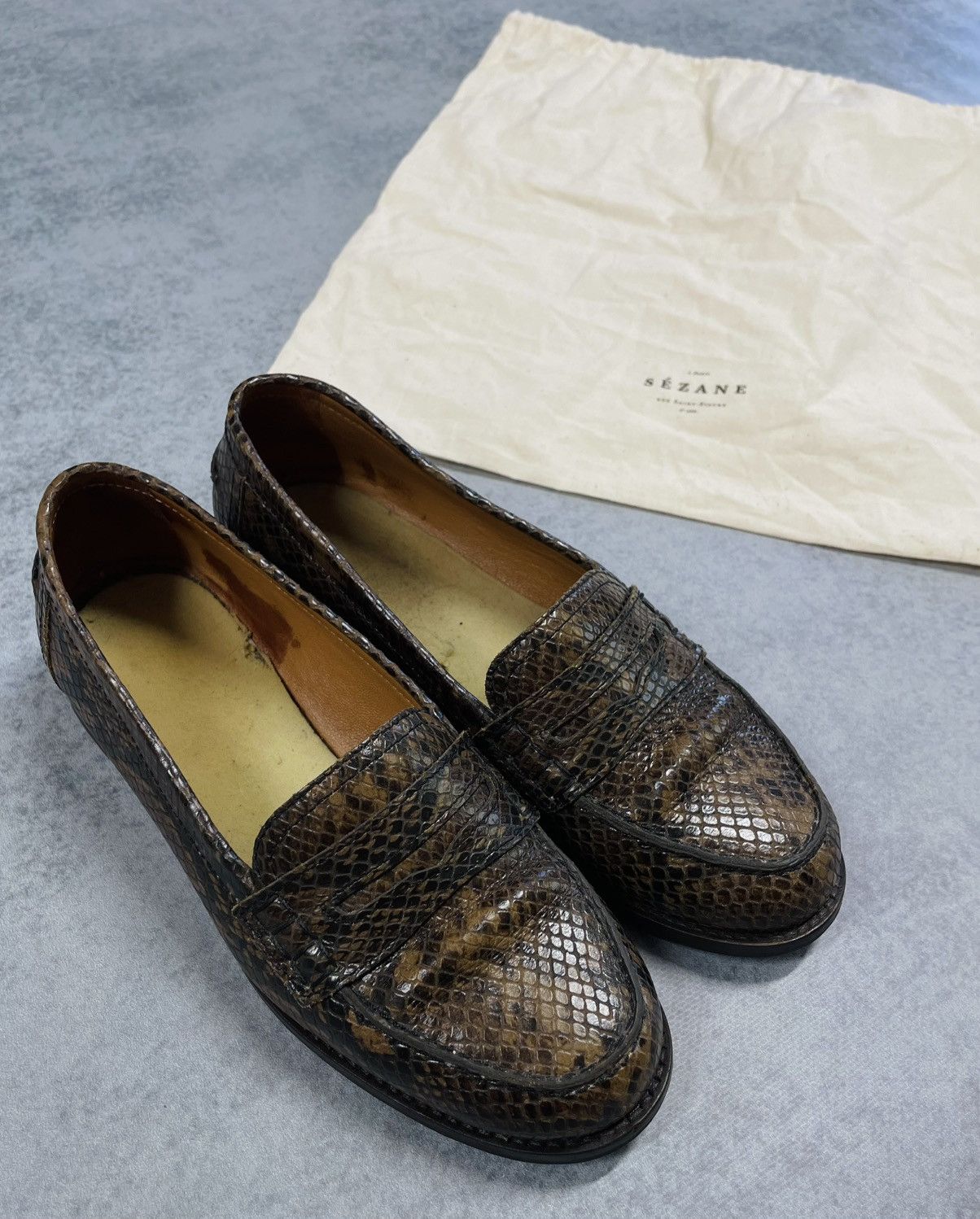 Sezane SEZANE Brown Leather Loafers Classic Flats Size 37 Size US 7 / IT 37 - 7 Thumbnail
