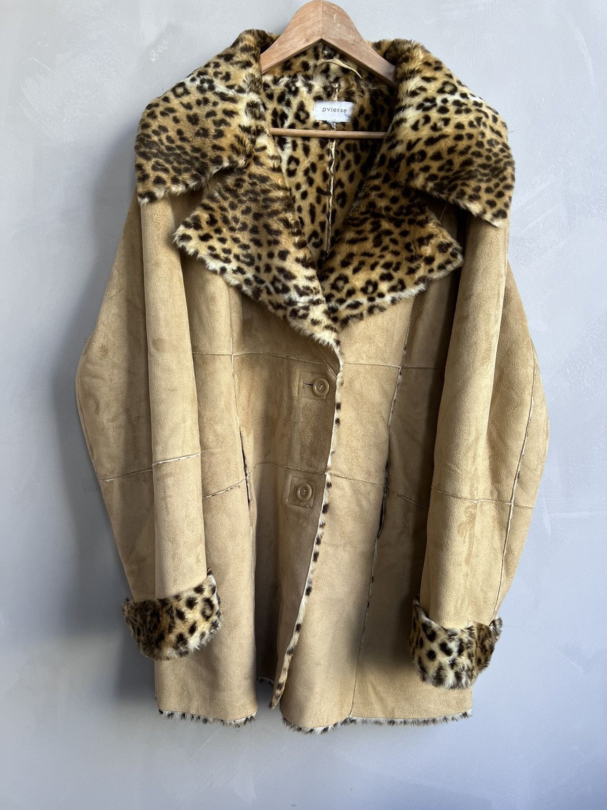 LEOPARD Y2K IF SIX WAS NINE STYLE LONG COAT Fur Jacket